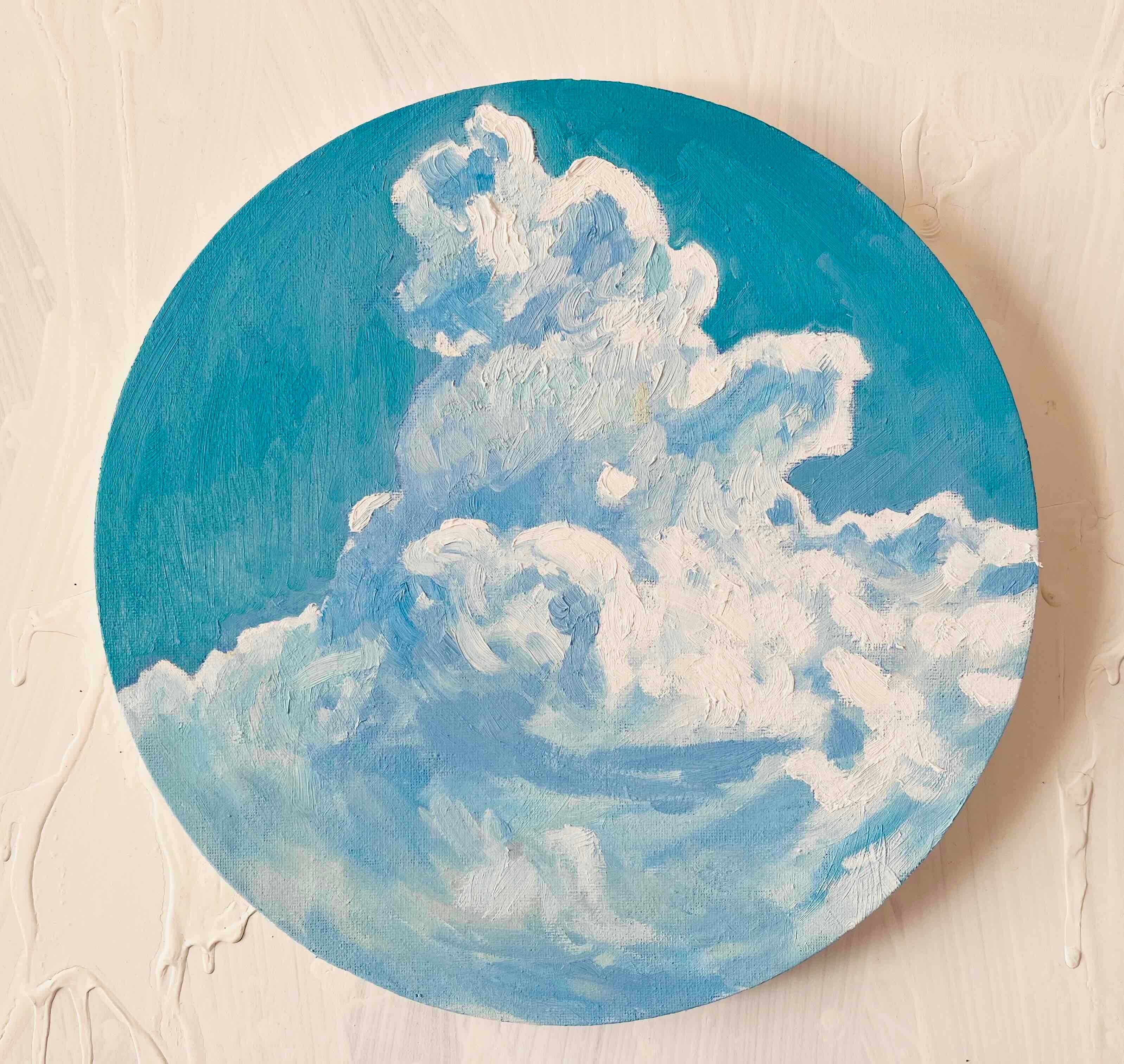 46×53㎝「田植え前の水田」F10・油彩画・原画 | かいがのみせあかちゃん