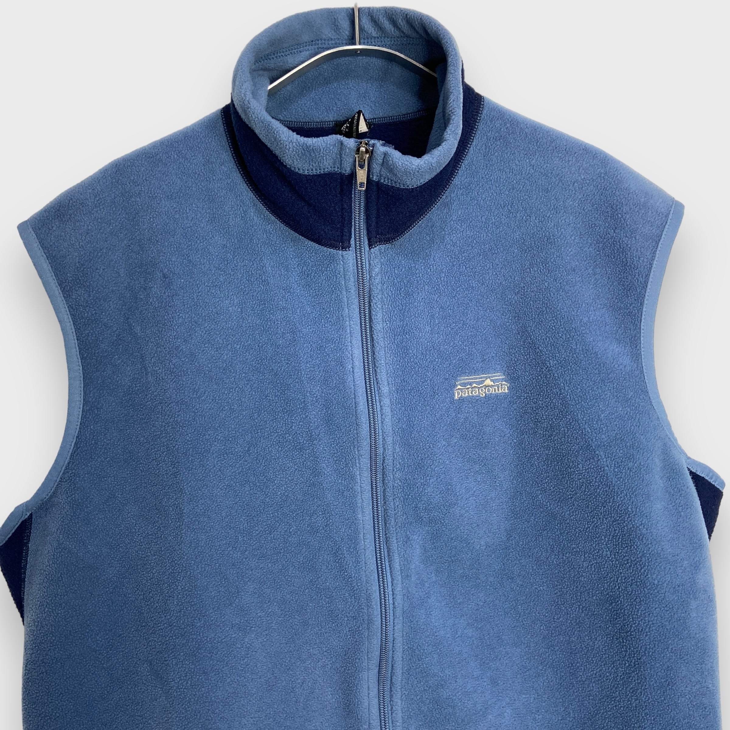 patagonia USA製 パタゴニア フライヤーフリースベスト 青系 L | 古着