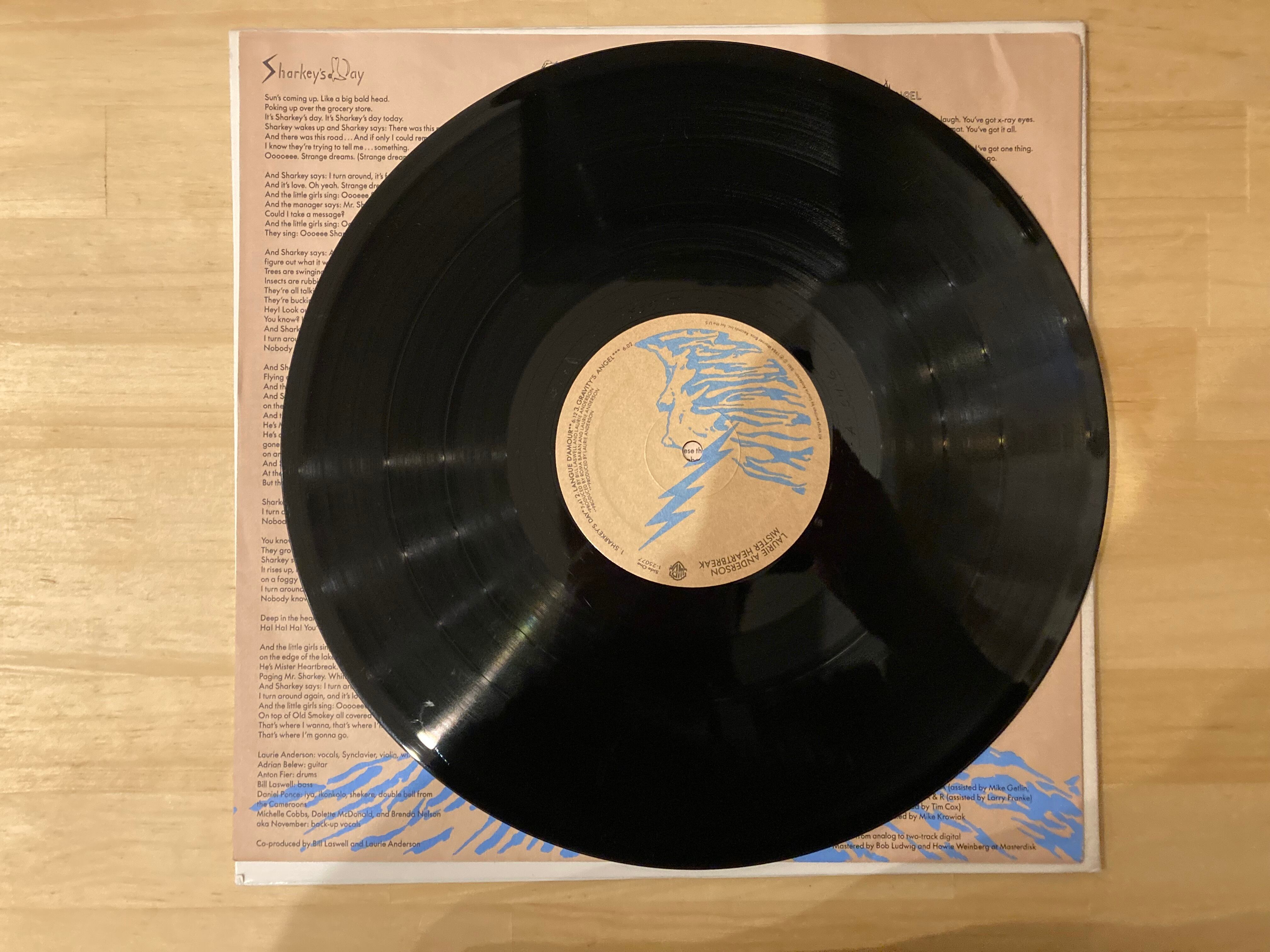 LAURIE ANDERSON / Mister Heartbreak | sixteen records (シックス