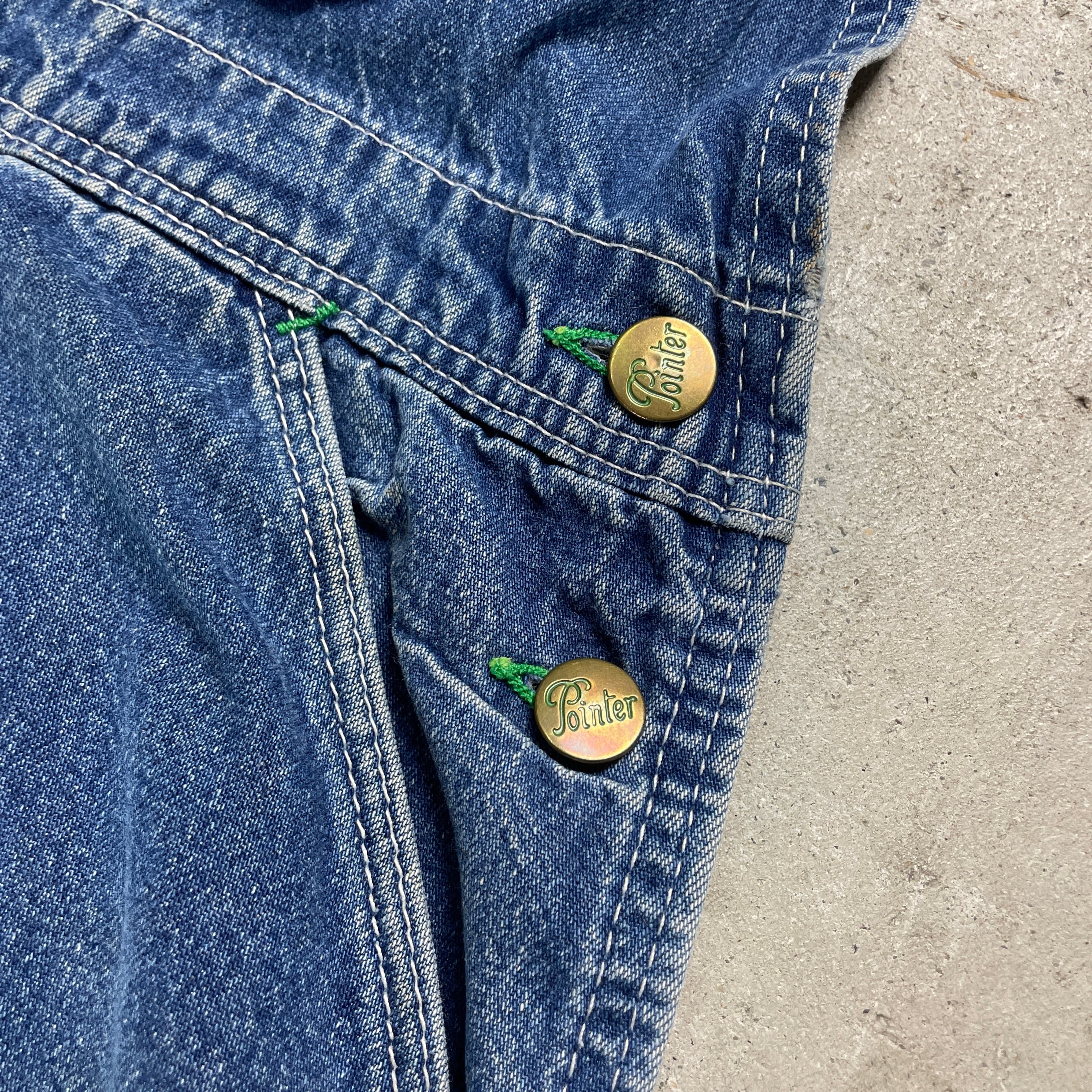 90年代 USA製 POINTER ポインター デニム オーバーオール メンズW36