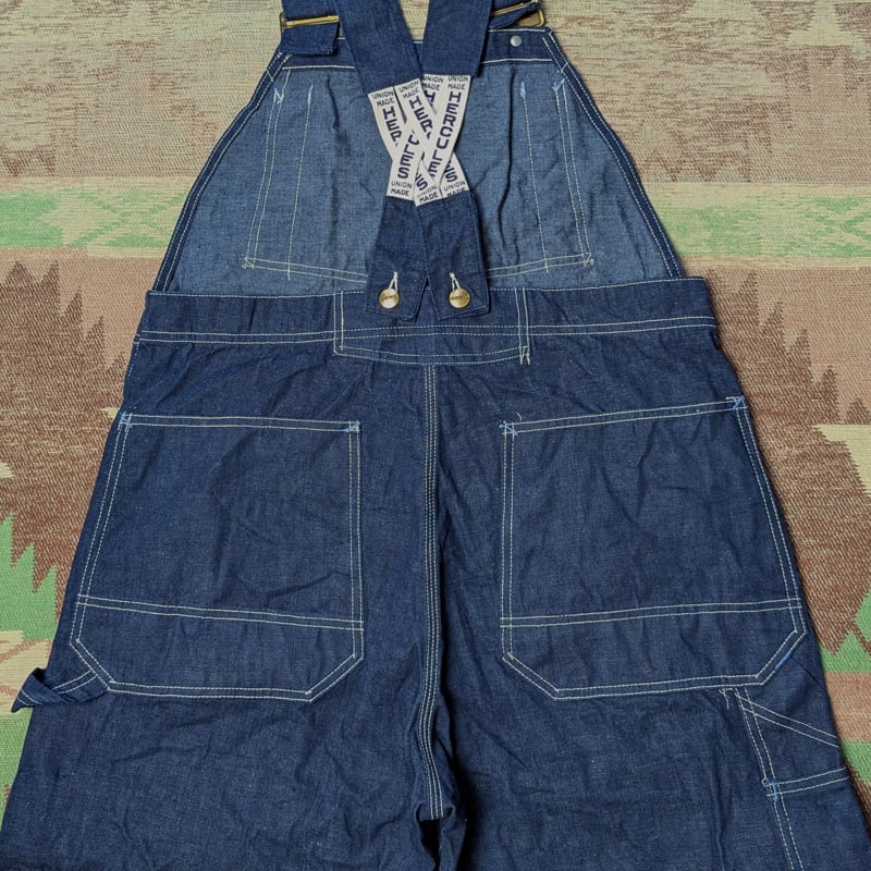 50s HERCULES Low-Back Denim Overalls (W36) | Wonder Wear