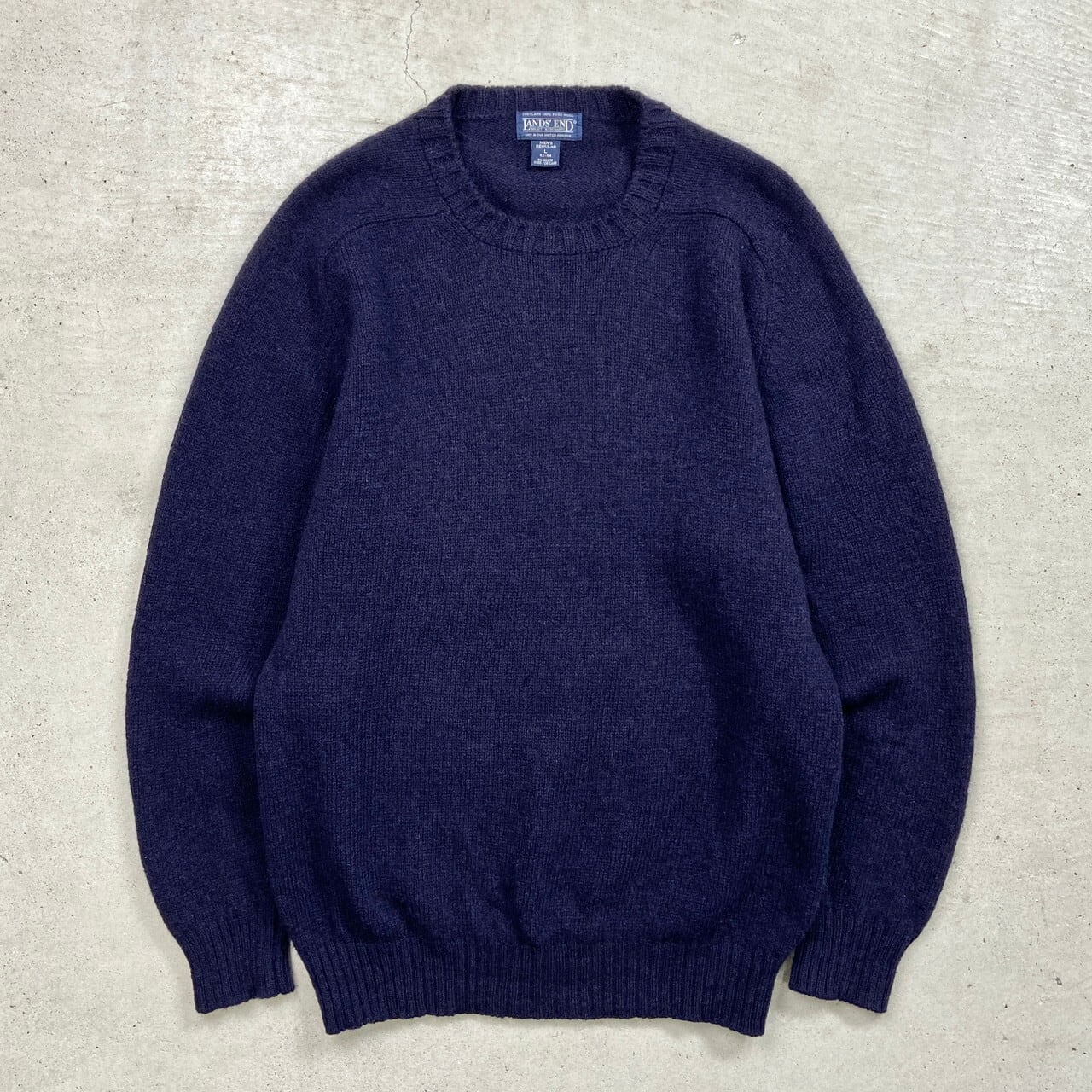 90年代 イギリス製 LANDS'END ランズエンド ウールニットセーター