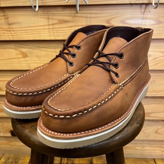 RUSSELL MOCCASIN / DOUBLE VAMP CHUKKA RUST CHAMOIS | Walnuts