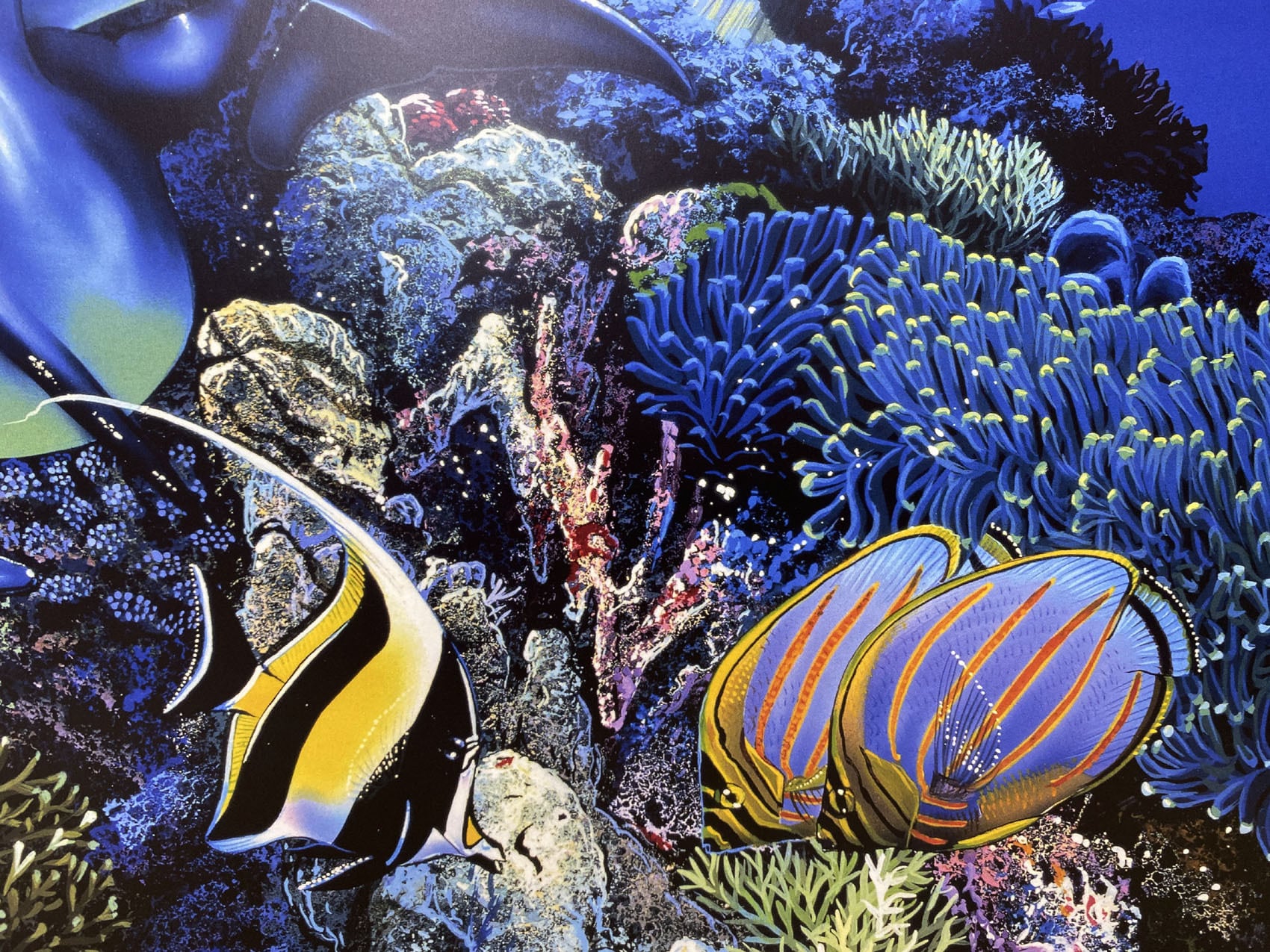 ラッセン ポスター「マザーズ ラブ」海 マリンアート イルカ アート