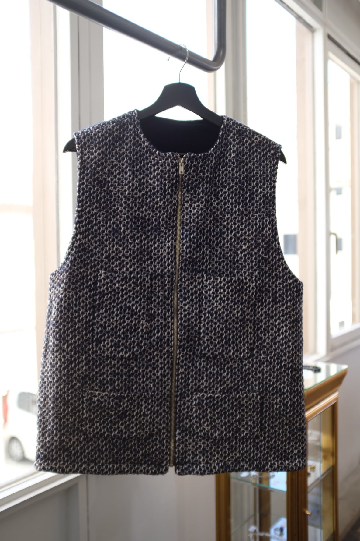 BISOWN]MIX TWEED×VELVETEEN ZIPUP VEST | YES-姫路の美容院と服のお店