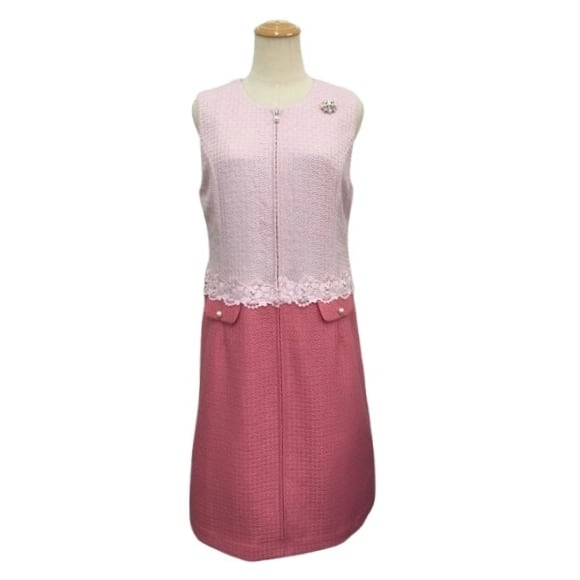 スーパービューティー ジャンパースカート配色 切替 ウェストレース使