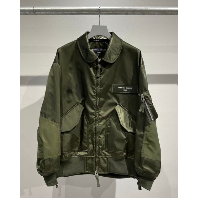 COMME des GARCONS HOMME ナイロンツイル ミリタリージャケット (KHAKI