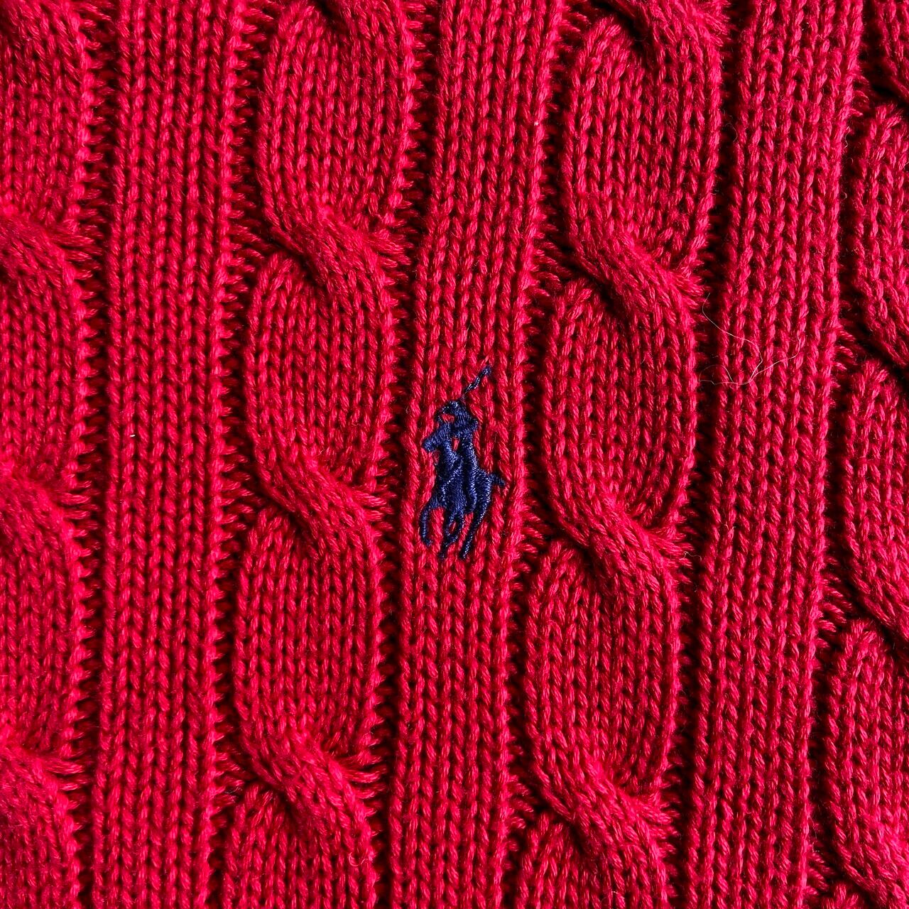 Ralph Lauren ラルフローレン ケーブル編み クルーネック コットン