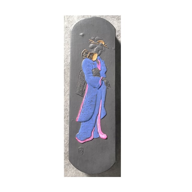 松煙青墨 魅10丁型 | 鈴鹿墨 亀游庵