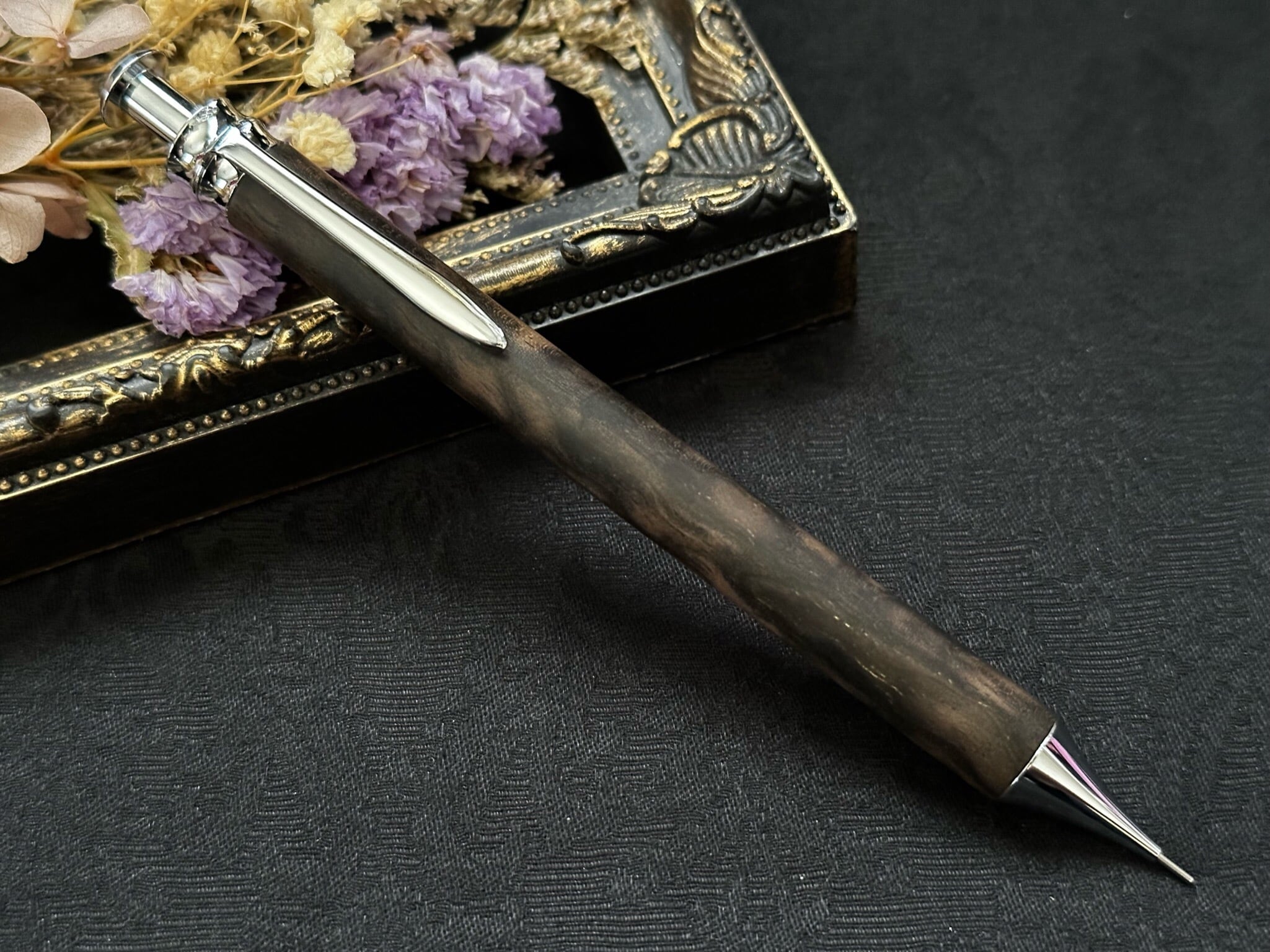 黒柿(孔雀杢) オリジナル金具 | Flamberg