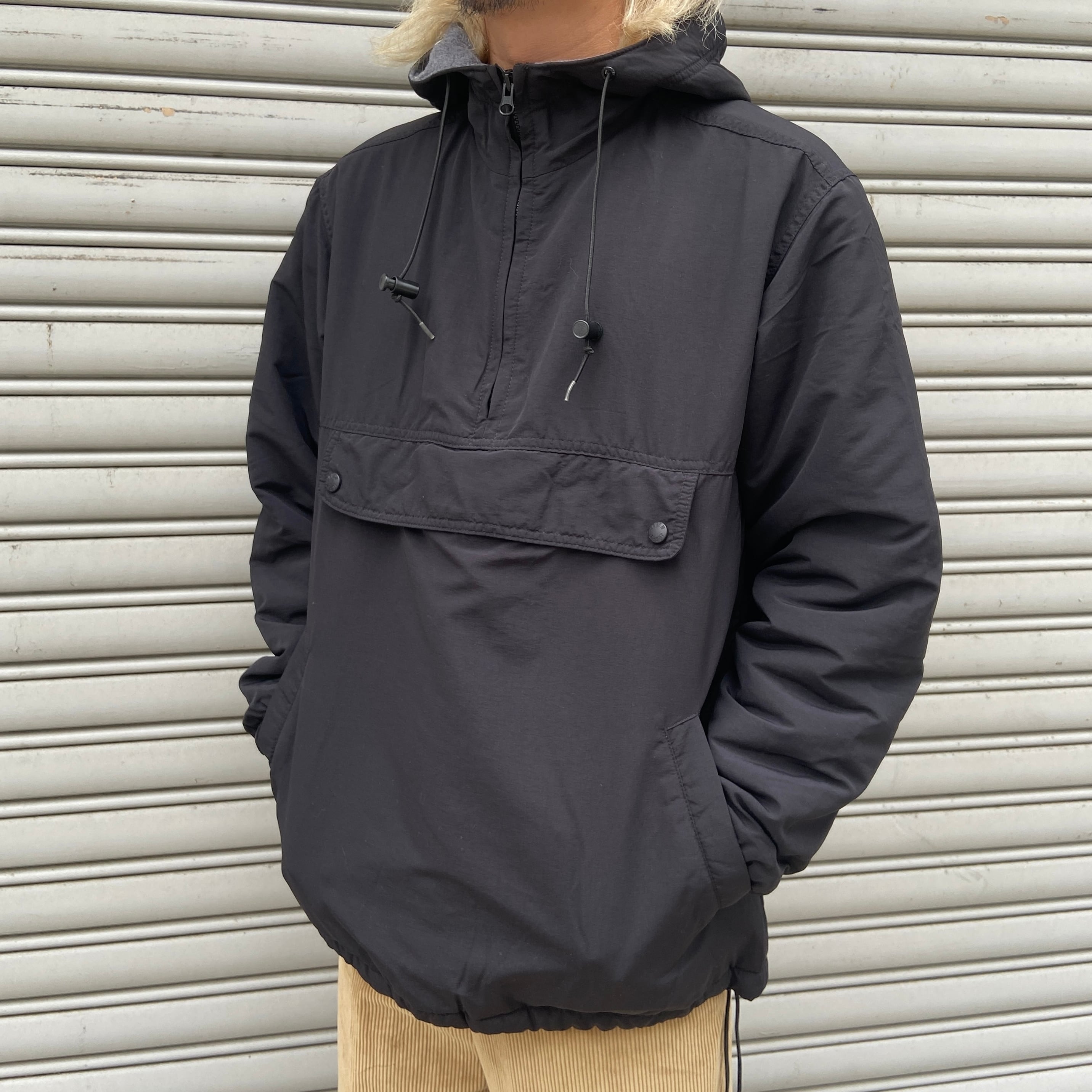 90s J.CREW ジェイクルー アノラックパーカー ナイロン ブラック XS