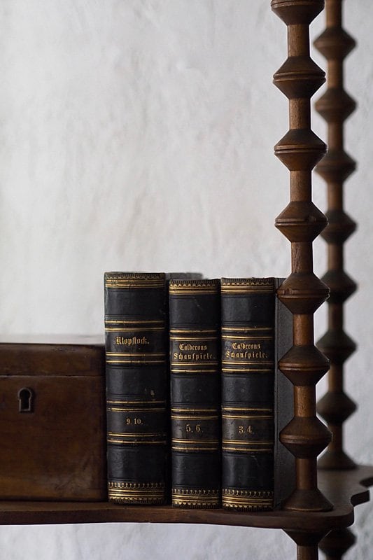 ドイツ古書、重厚な背を並べる-antique german book | アンティーク