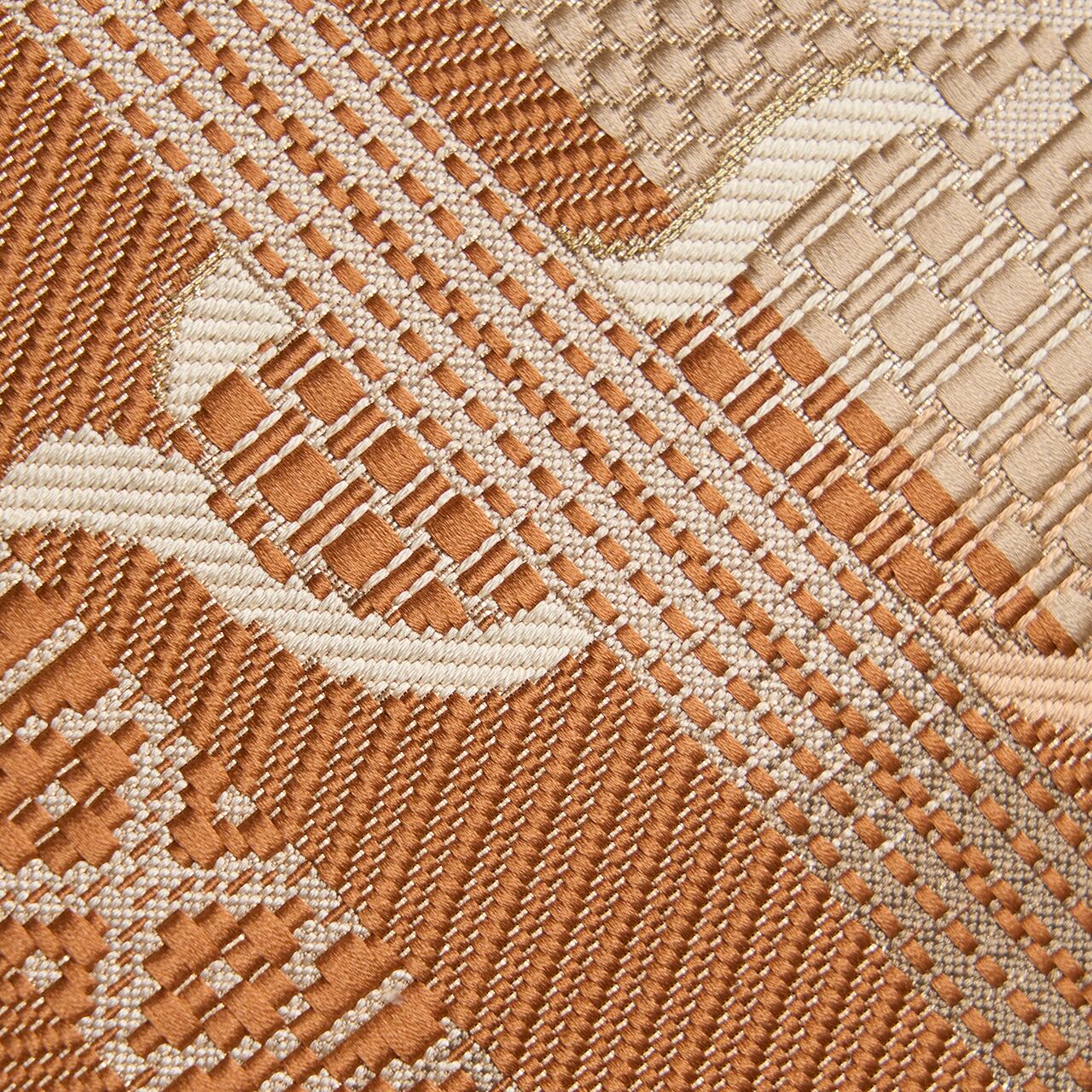 千年工房 「網代風通」本場筑前博多織 八寸名古屋帯 （株）岡野【未着