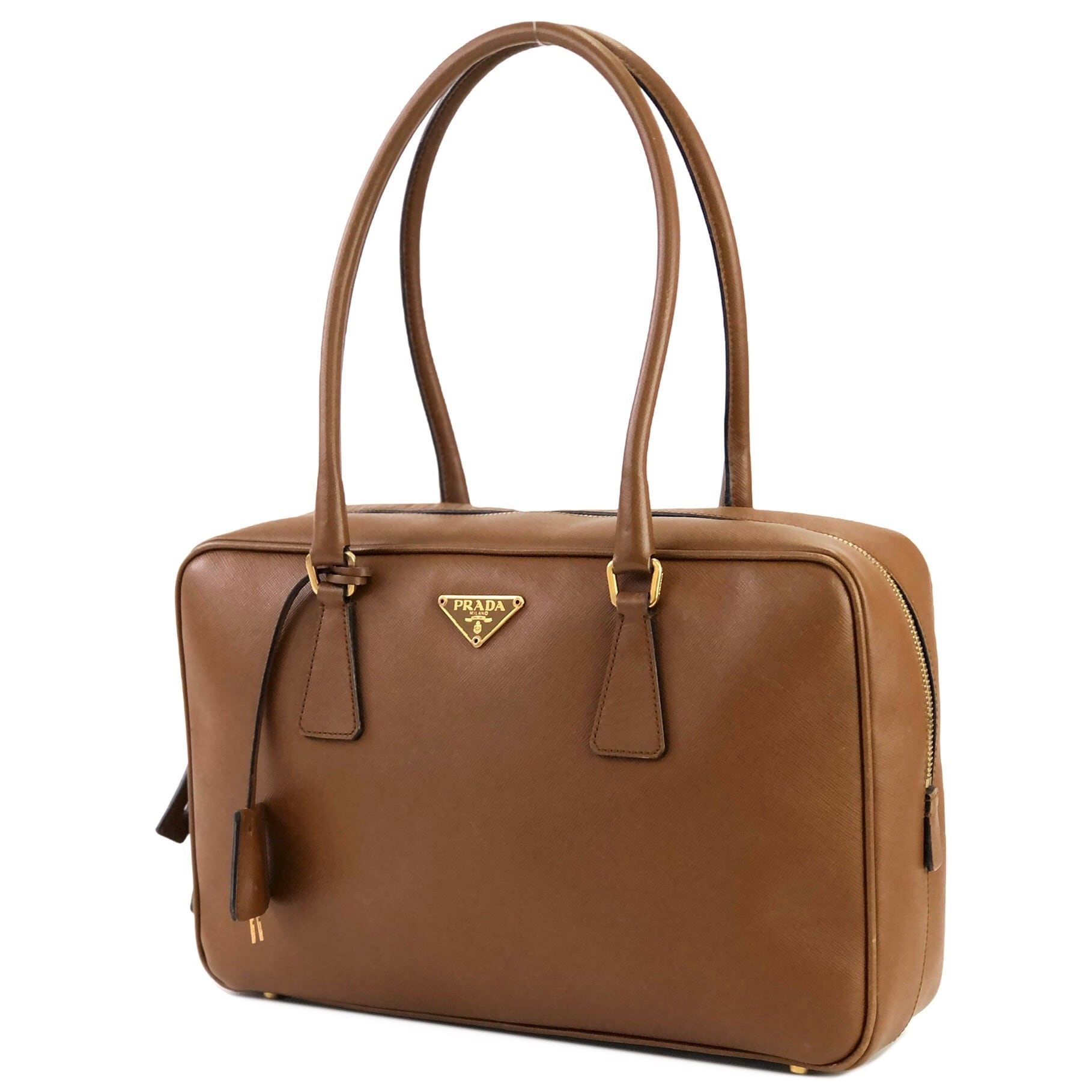 PRADA プラダ トライアングルロゴ サフィアーノレザー カデナ ミニ