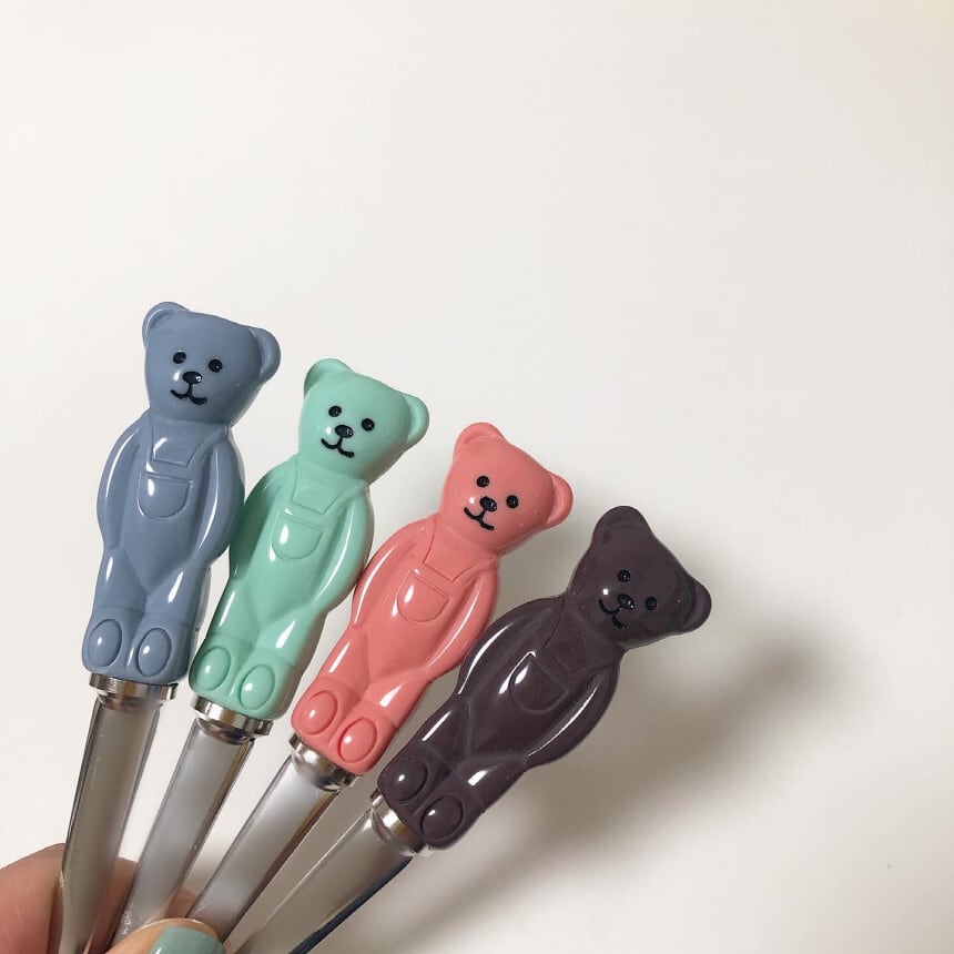 bear spoon fork SET ver.2 4colors / くまさん スプーン フォーク