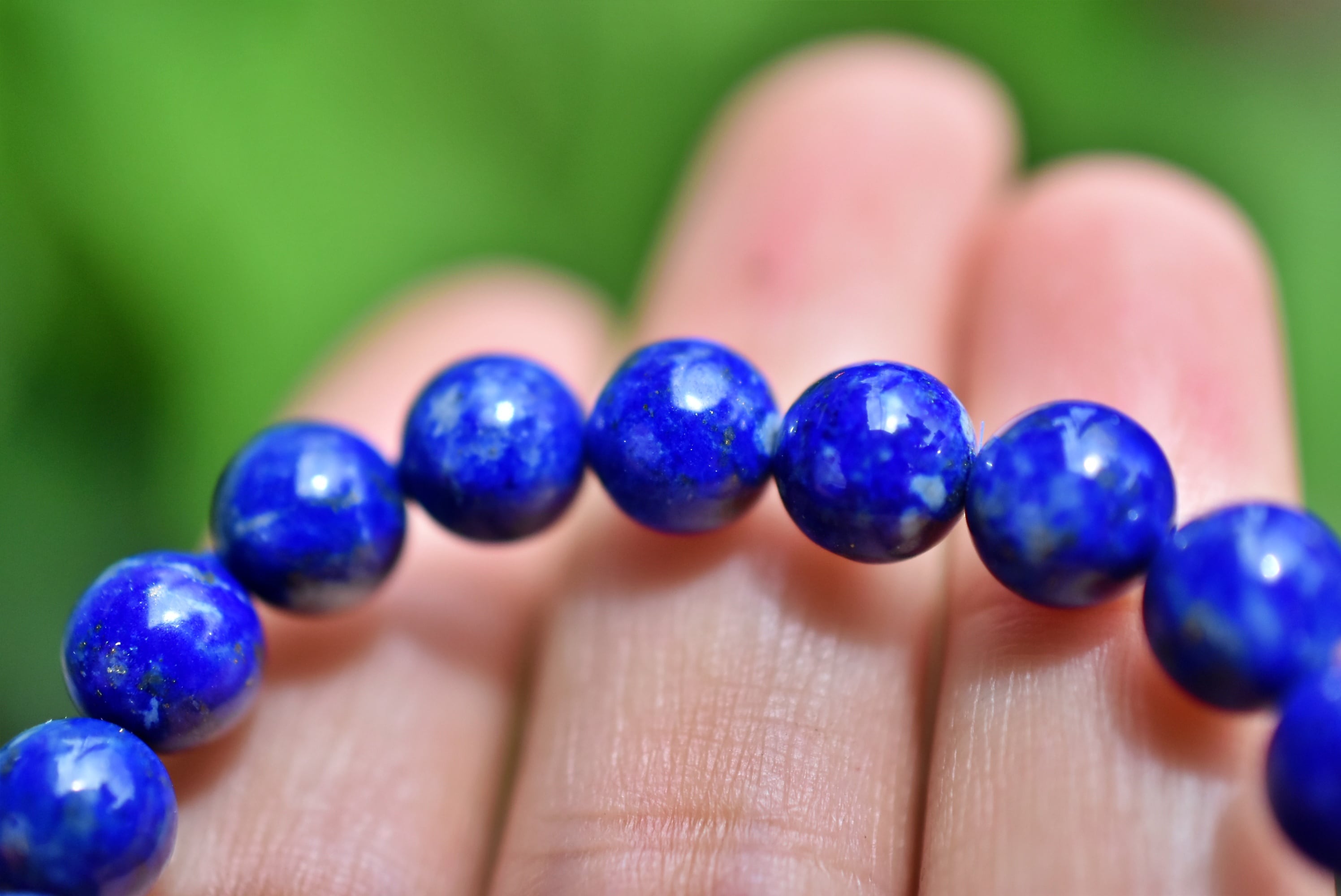 鮮やかブルー☆チリ産☆ラピスラズリ ブレスレットs870 | Funky garuda