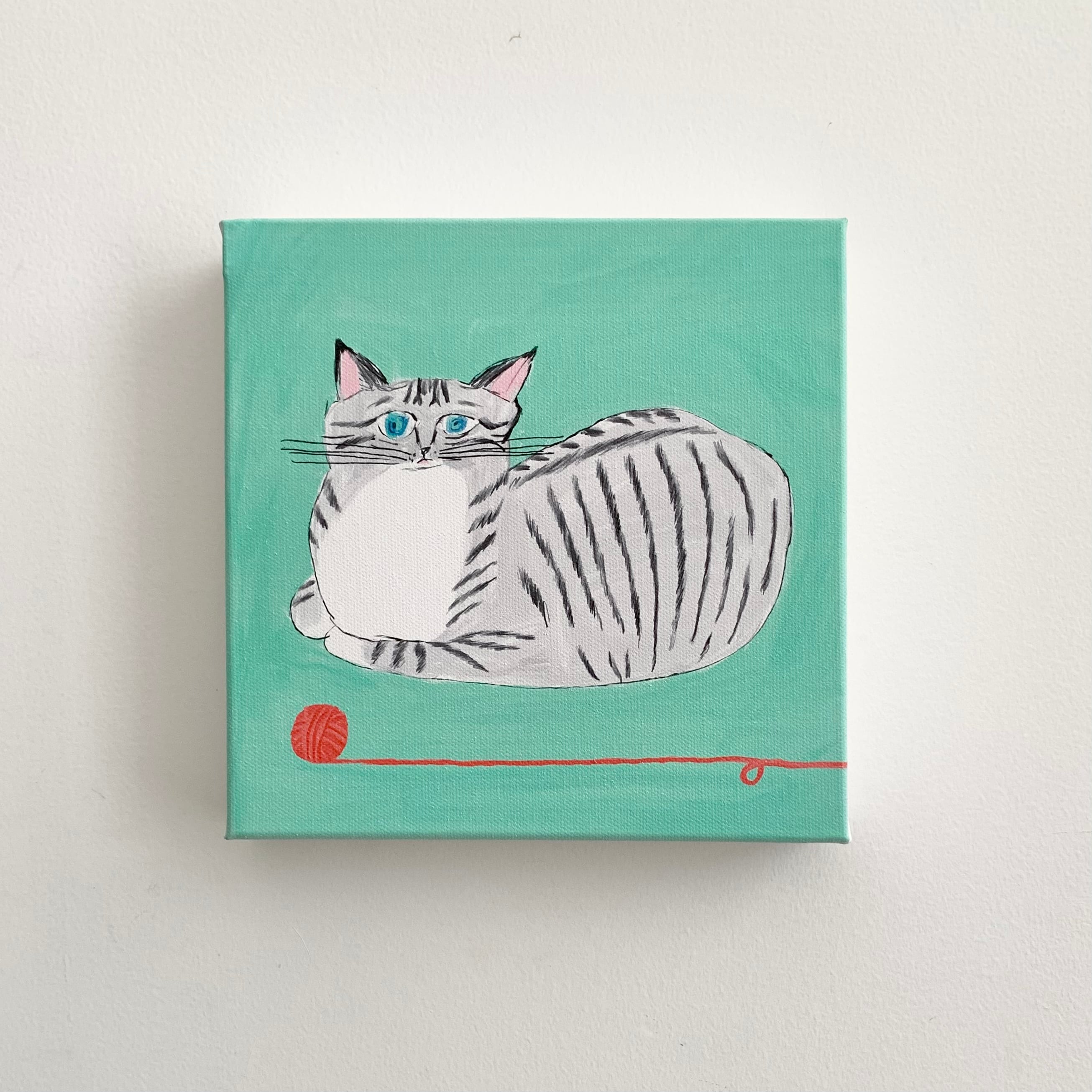 無反応』キャンバス イラスト 猫 ねこ | torico