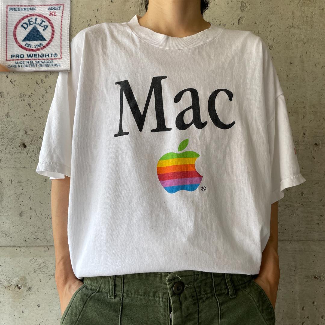 Tシャツ 90s Apple アップル Mac Back 企業 レインボー | ビンテージ