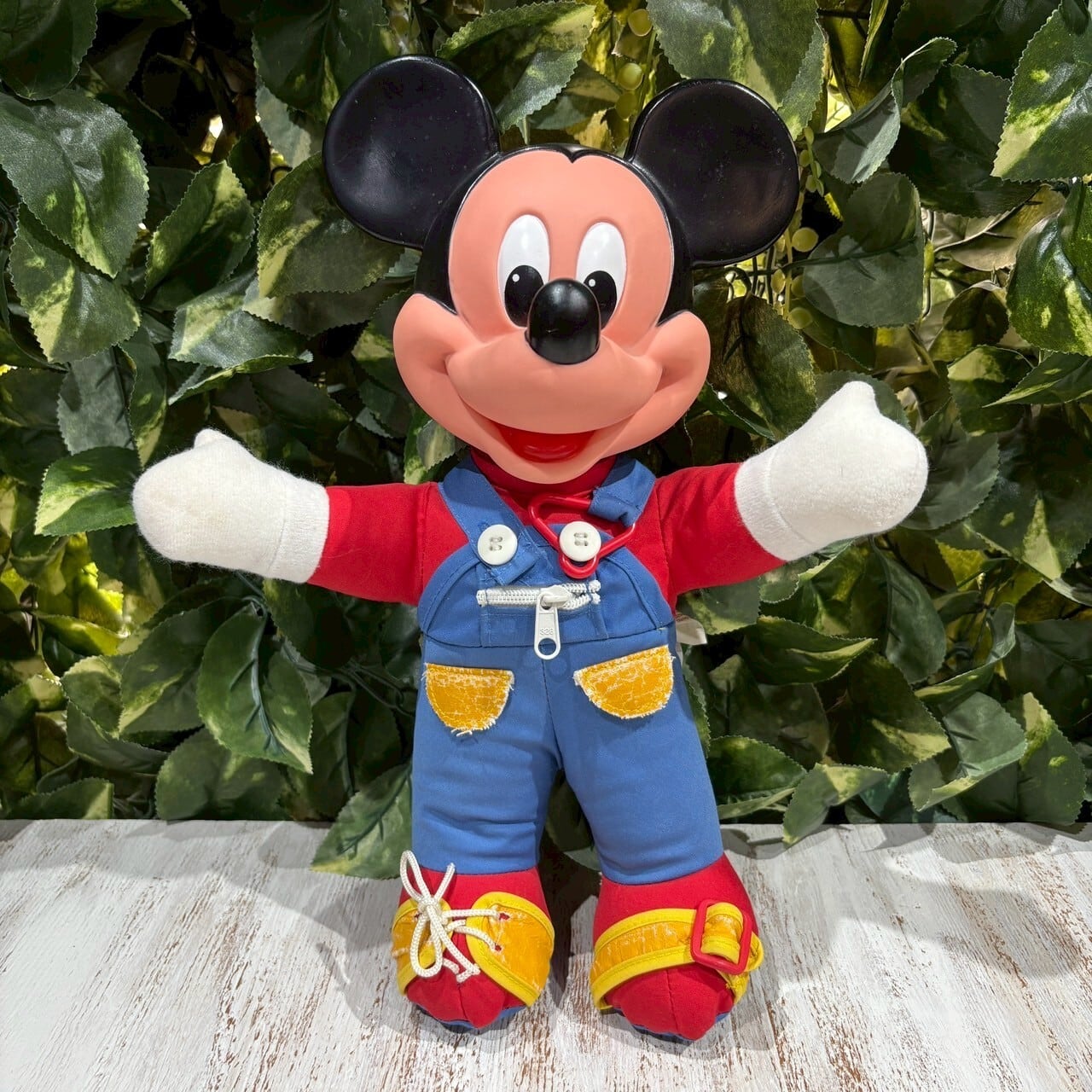 ☆オーバオールミッキーマウス☆お顔がソフビ☆オールドミッキー