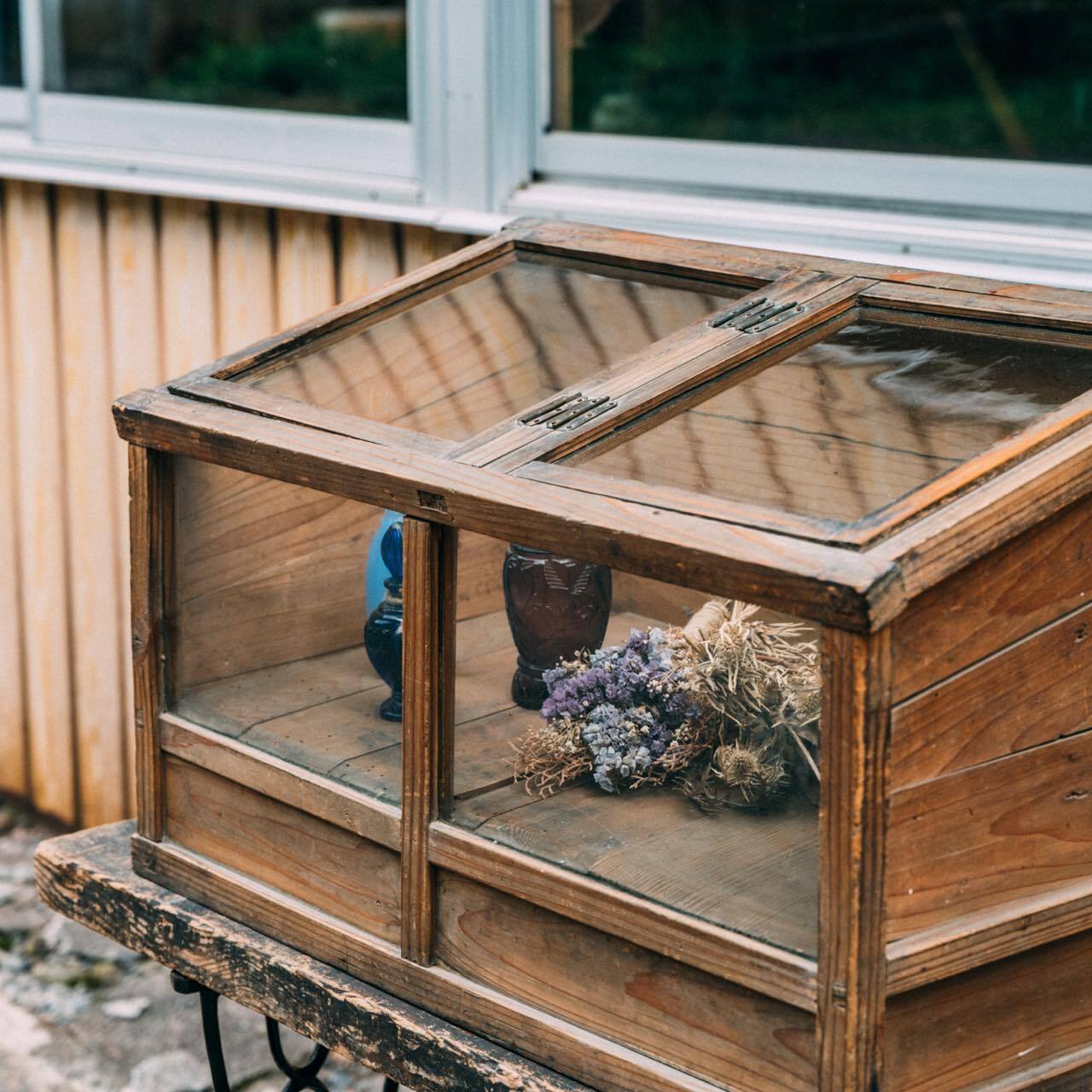 ガラスケース駄菓子屋に^_^レアです！ banco's attic] ブリキとガラス