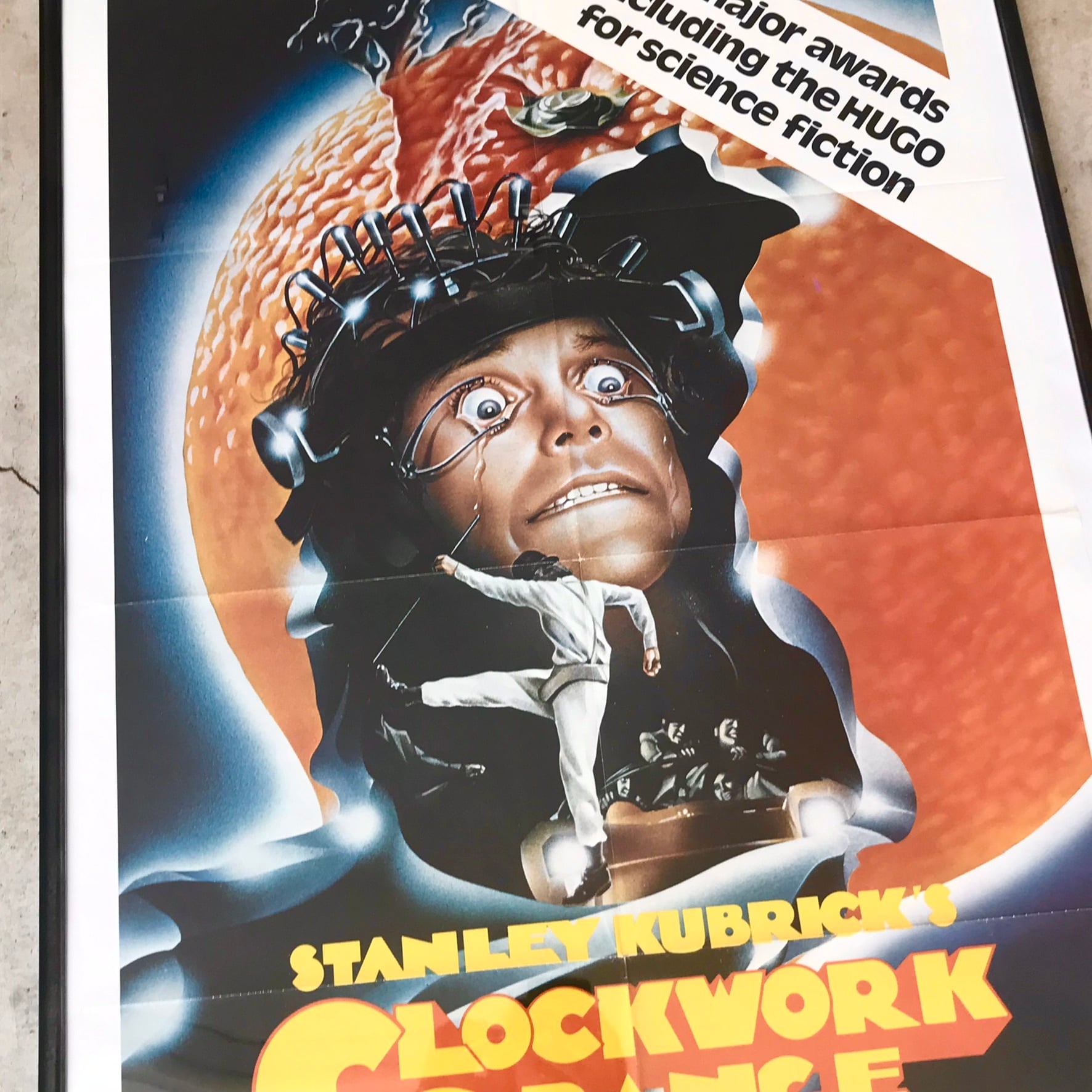 1982「A Clockwork Orange 」リバイバル版映画ポスター額付き