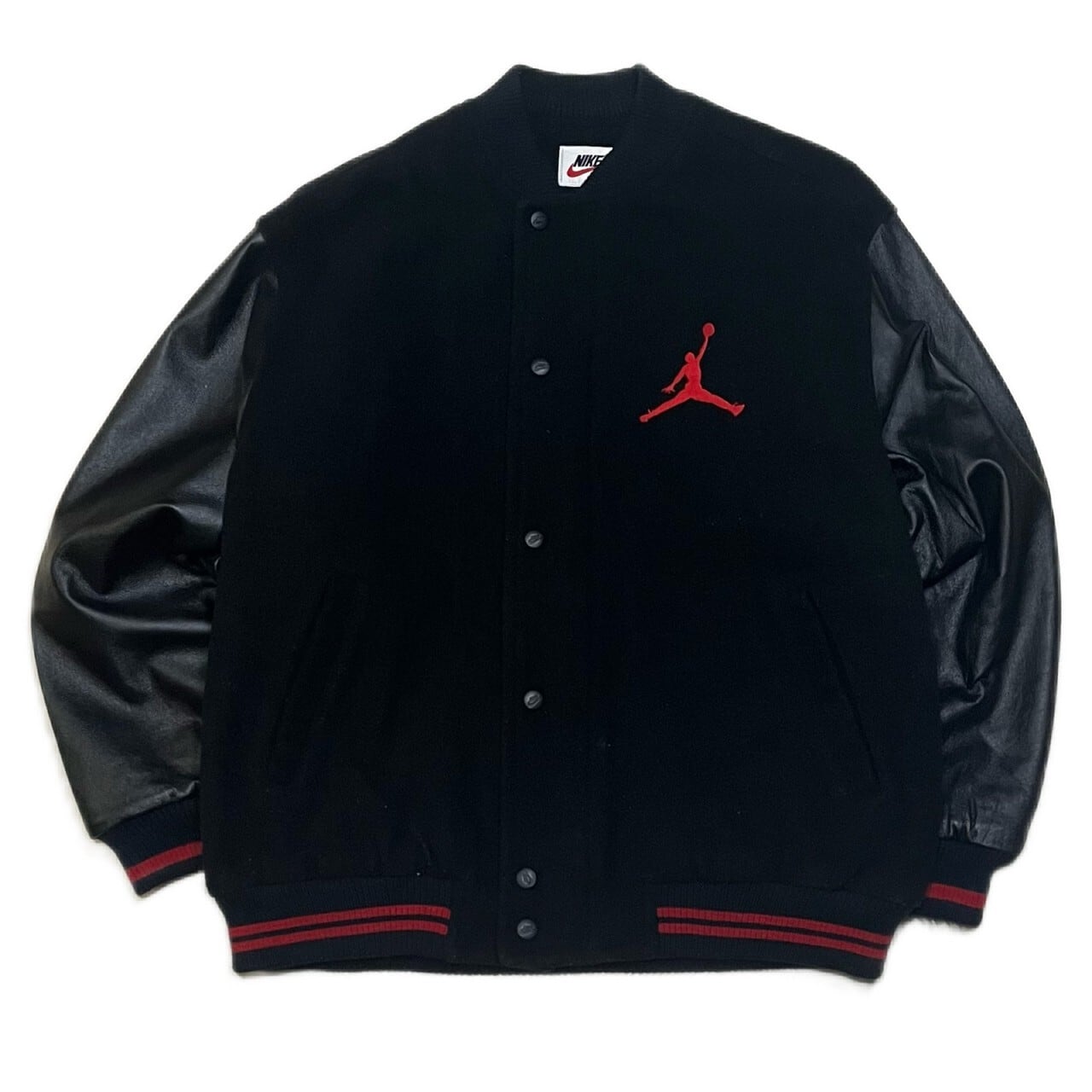 size 100】90s NIKE ナイキ JORDAN ジョーダン 本革 スタジャン