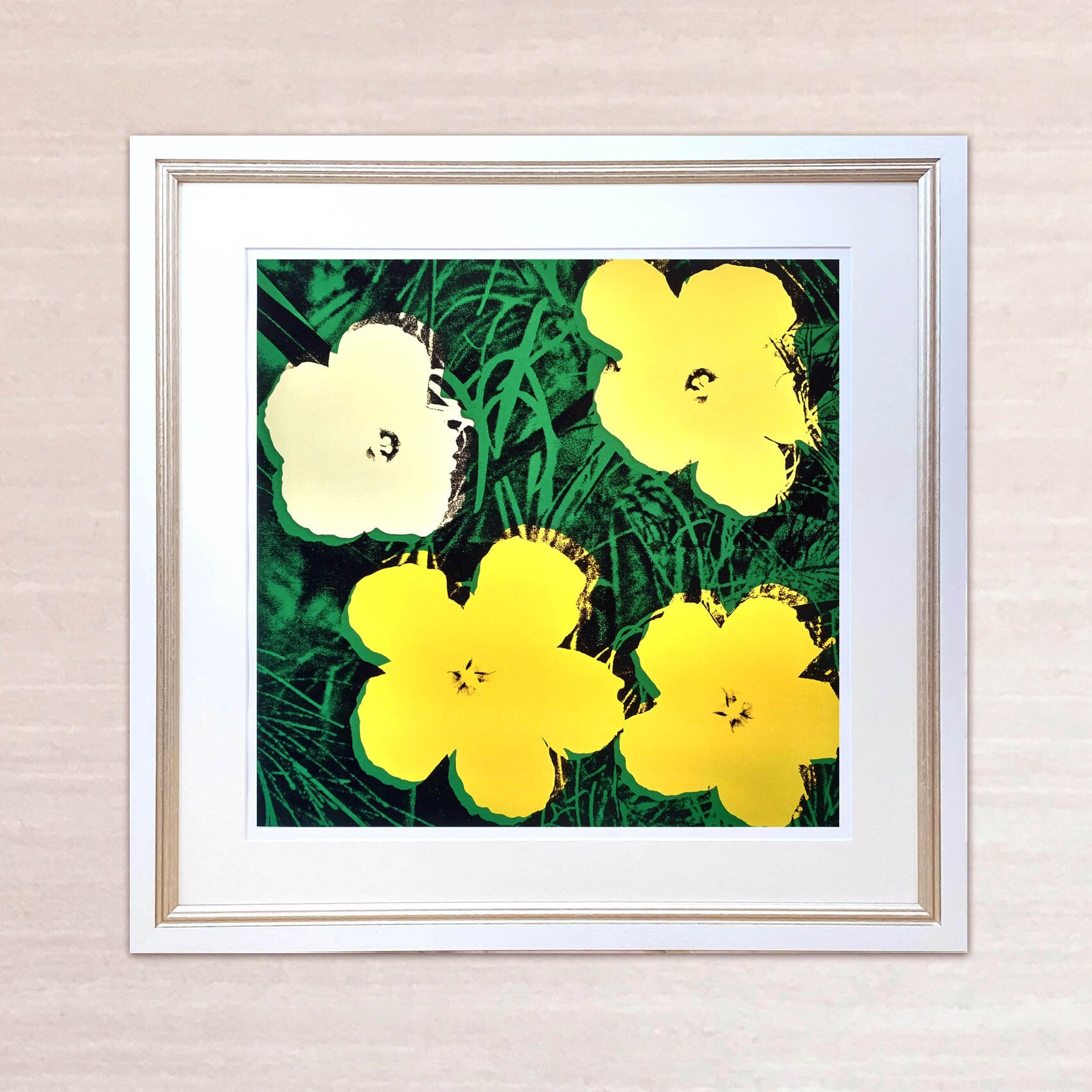 アンディ ウォーホル作品「フラワーズ,1970(イエロー)」展示用フック付