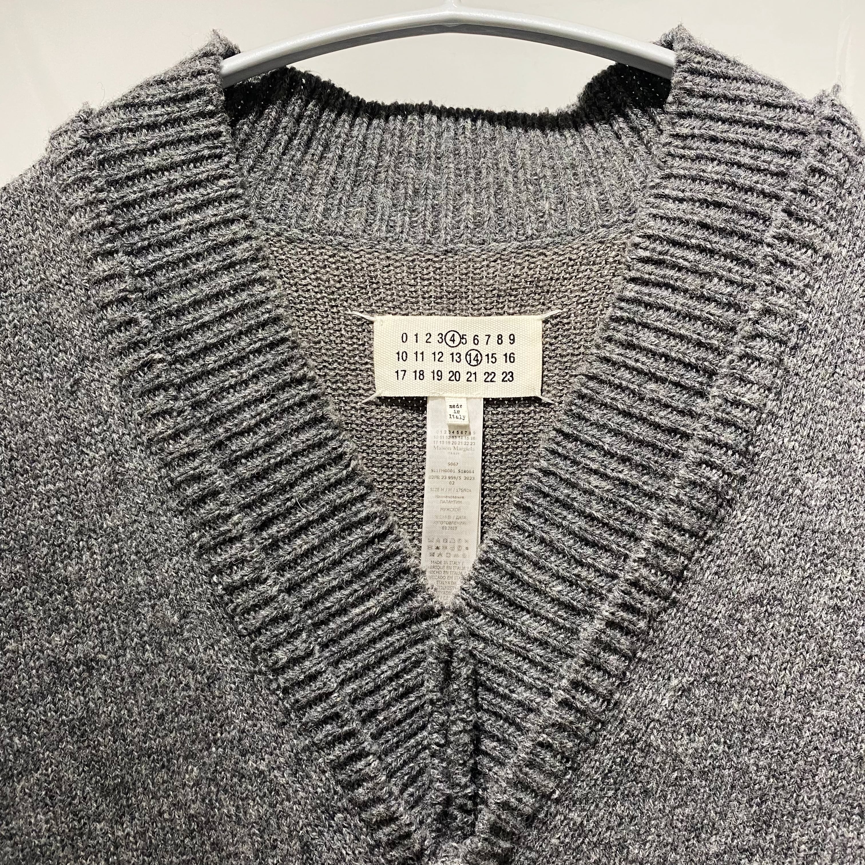 Maison Margiela メゾンマルジェラ 23AW ウールリネン ニットタバード