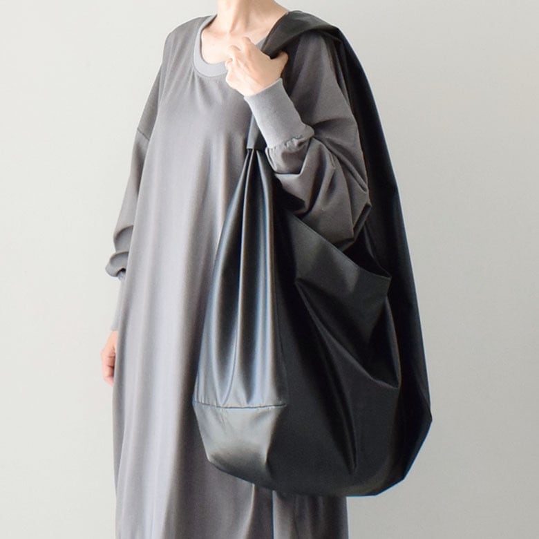 フィッシャーマンレインクロス ショルダーバッグ【ポケット付】：黒