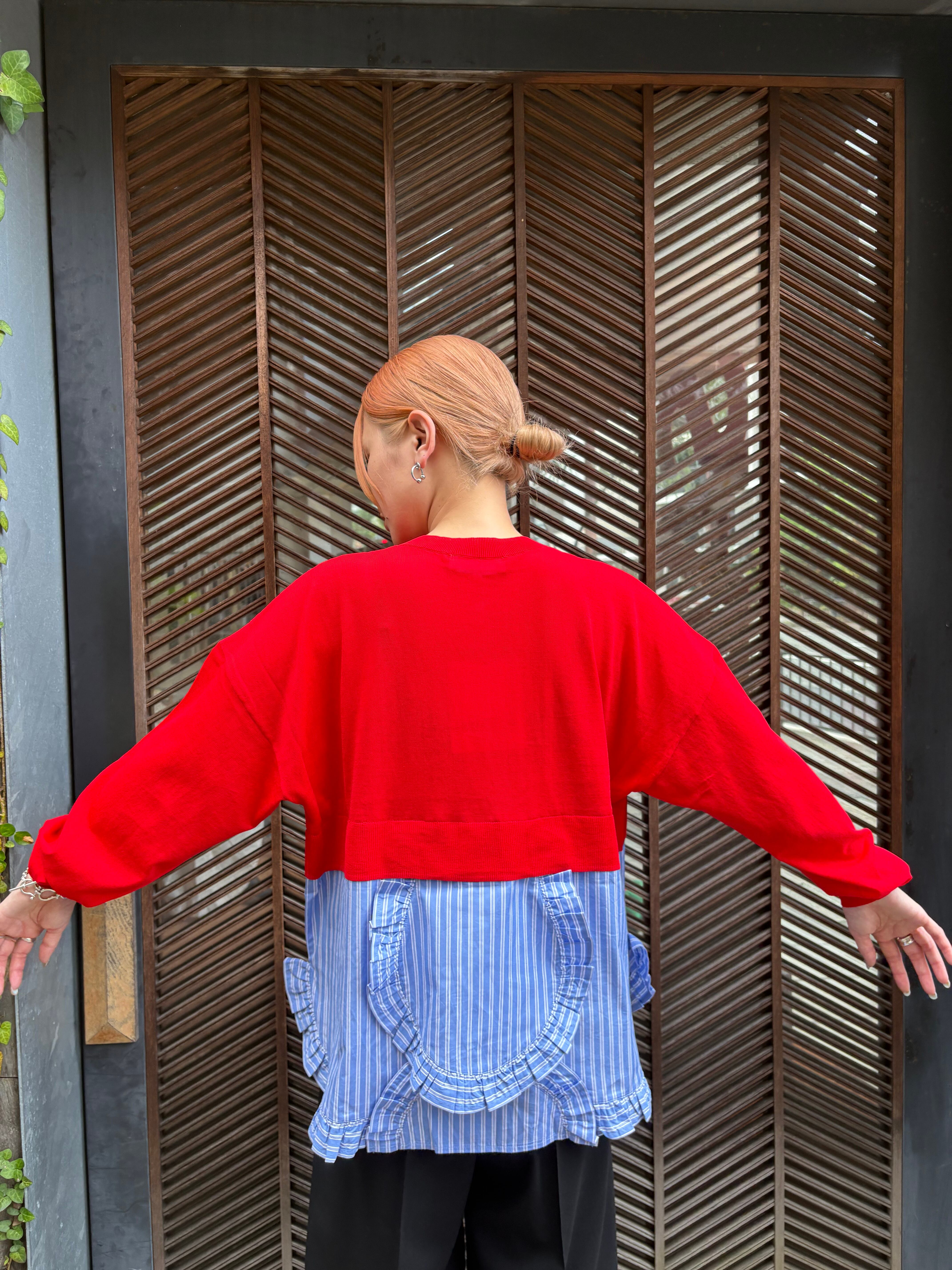 25AW】ENFOLD エンフォルド / FRILL-BOTTOM CARDIGAN / カーディガン