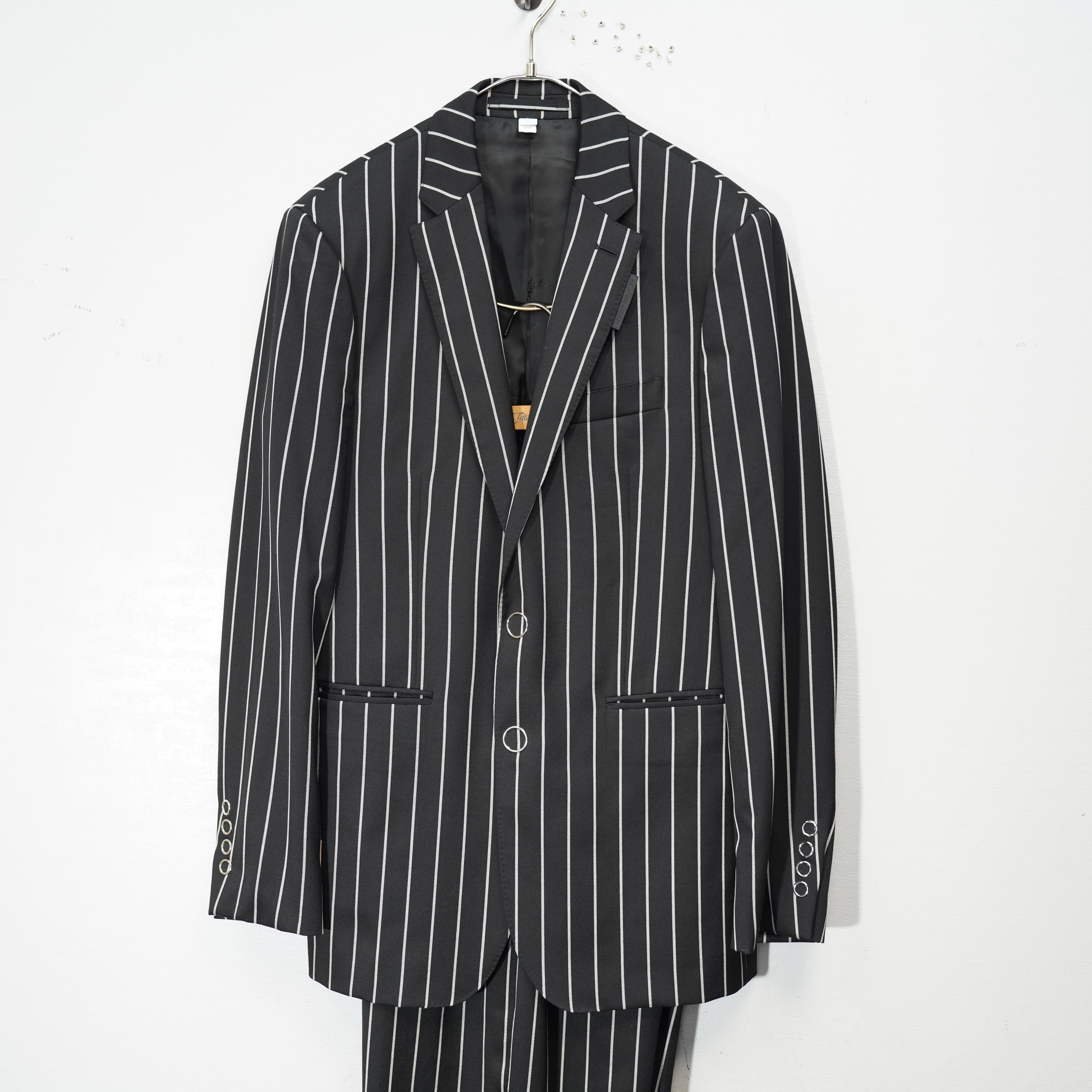 BURBERRY LONDON ENGLAND STRIPE PATTERNED SET UP SUIT MADE IN ITALY