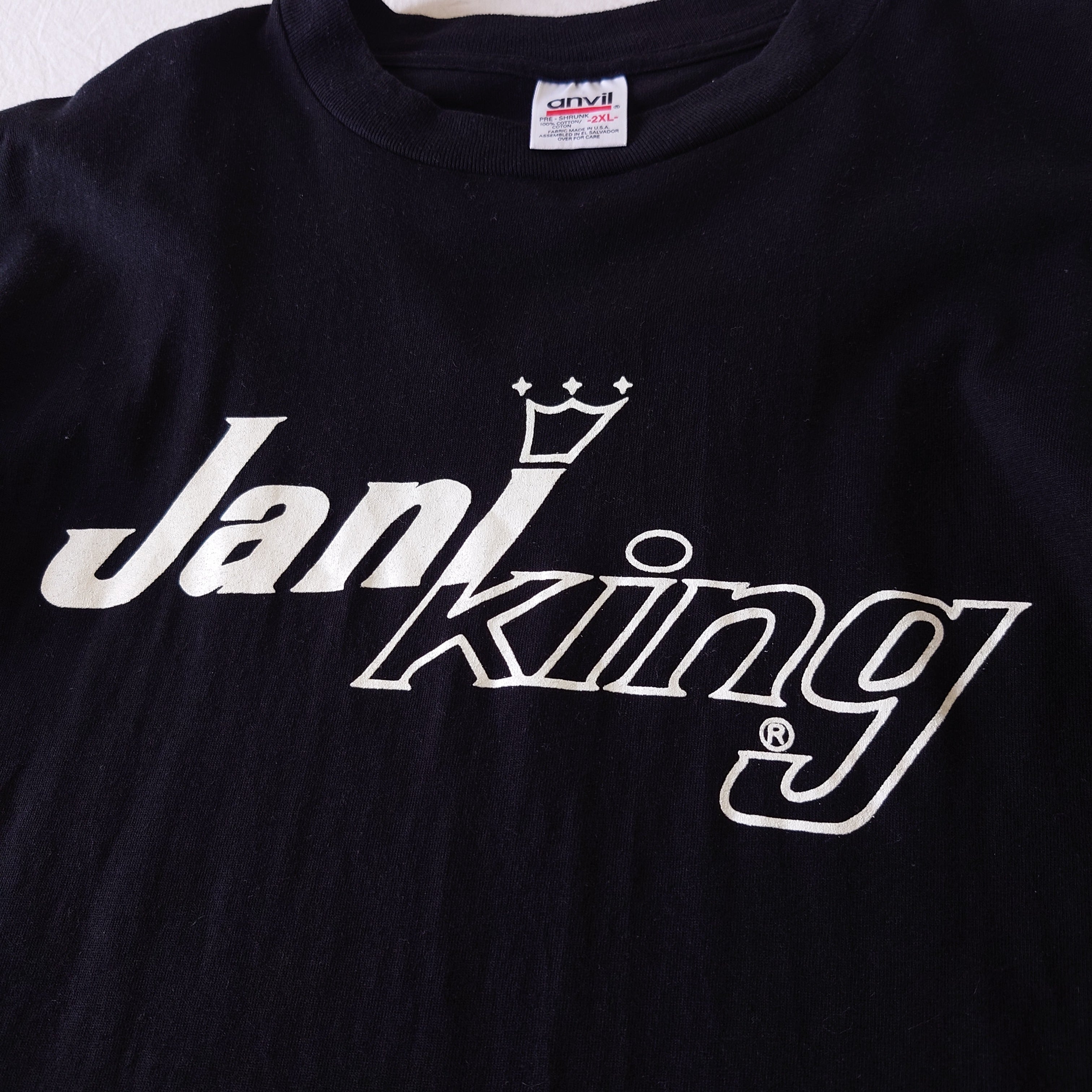 90s】anvil アンビル プリントTシャツ 黒 ブラック シングルステッチ