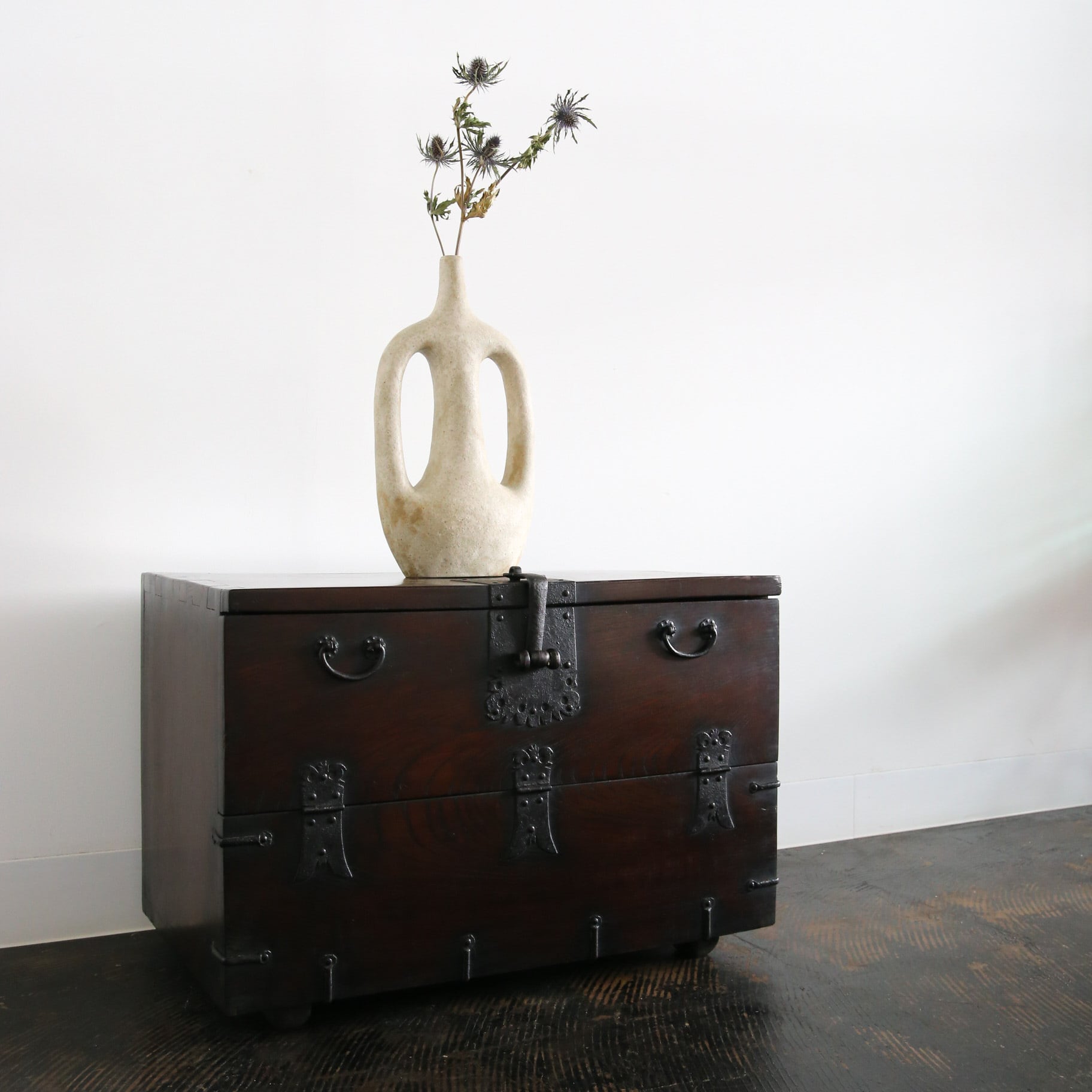 李朝家具　アンティーク　バンダジ　韓国　キャビネット　骨董 　ヴィンテージ 楽天市場】ビンテージ 李朝 韓国 バンダヂ チェスト キャビネット