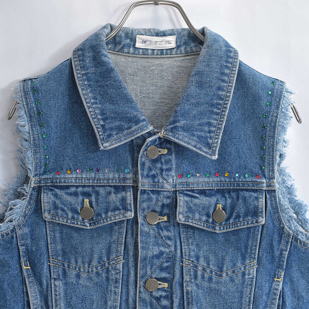 80s～ Vintage スタッズ&パッチ カスタム カットオフ デザイン デニム