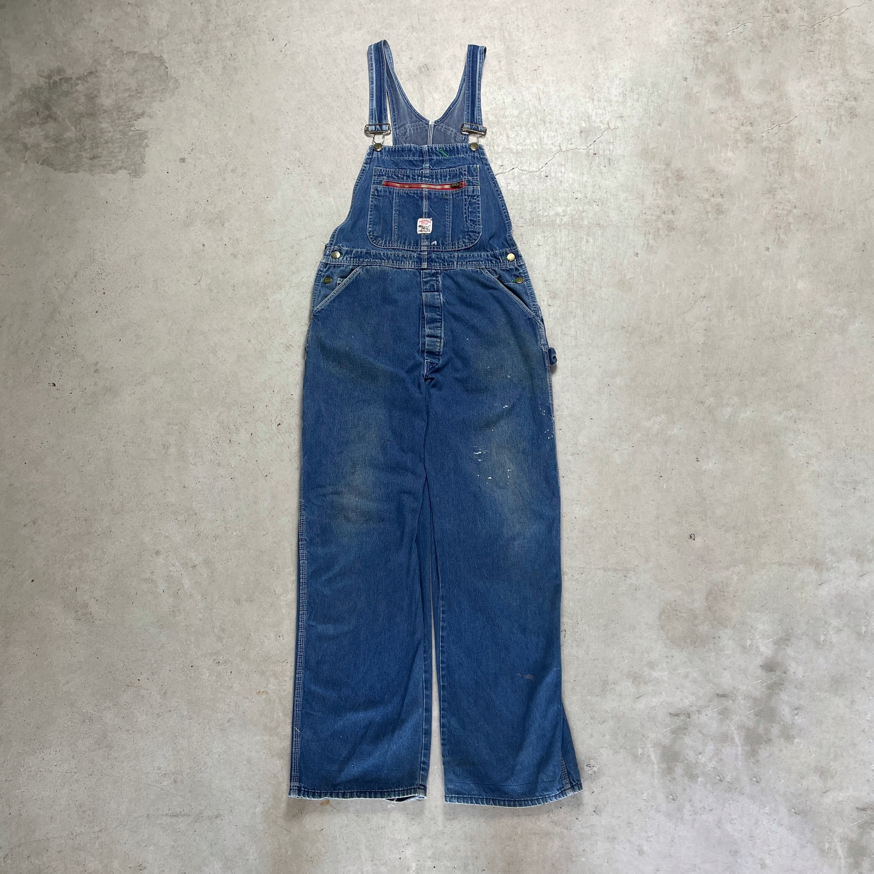 90年代 USA製 POINTER ポインター デニム オーバーオール メンズW36