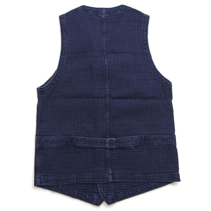 ダルチザン インディゴ刺し子ベスト 38 M メンズベスト 日本製 STUDIO