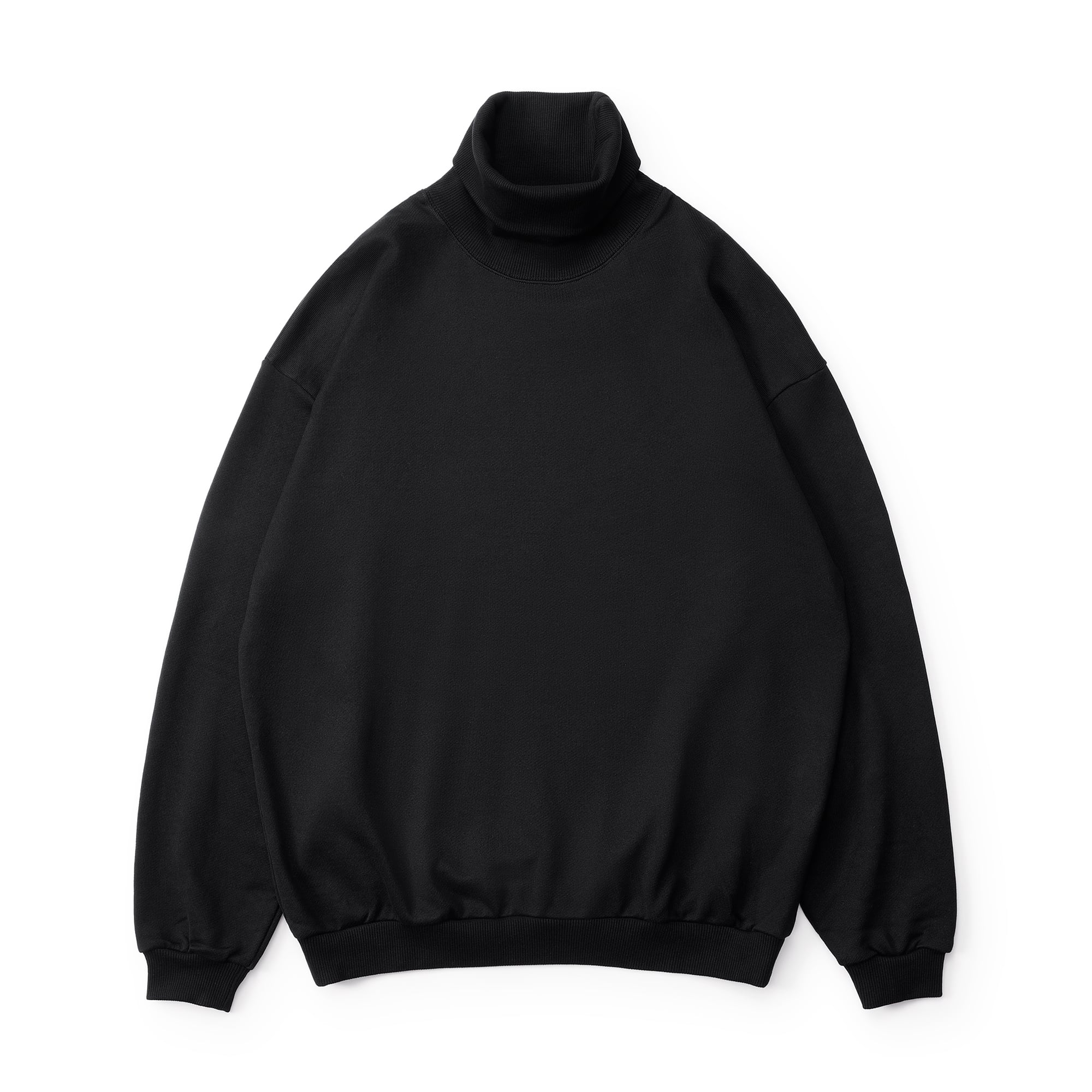 everyone luxury cotton turtleneck sweatshirt (BLACK) | everyone