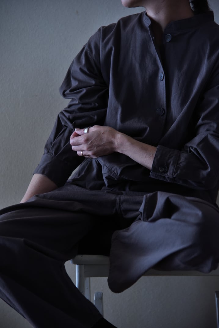 スタンドカラーワークジャンプスーツ | tita