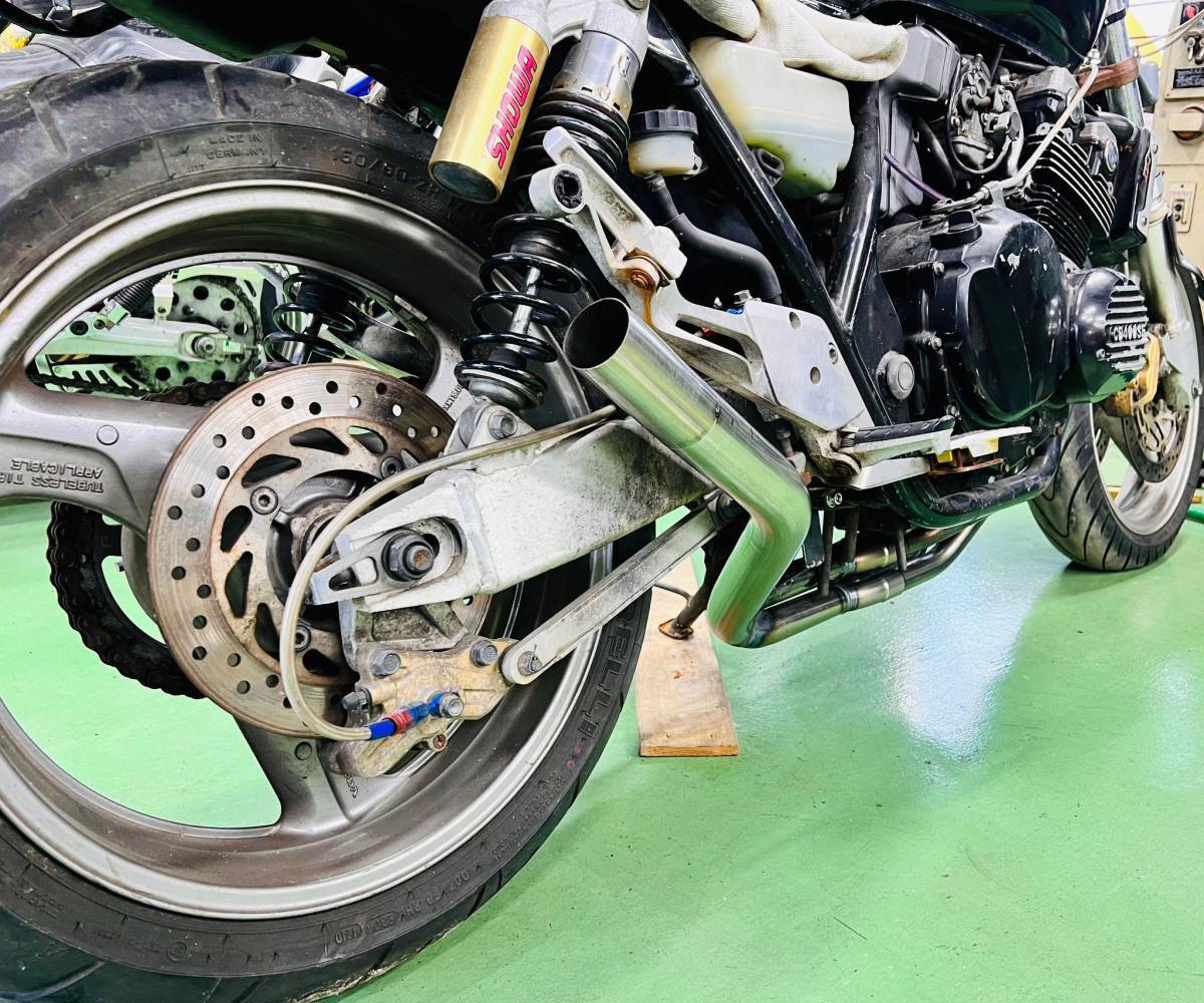 CB400SF NC39 飛燕 4-2-1 オリジナルマフラー メッキ サイレンサー