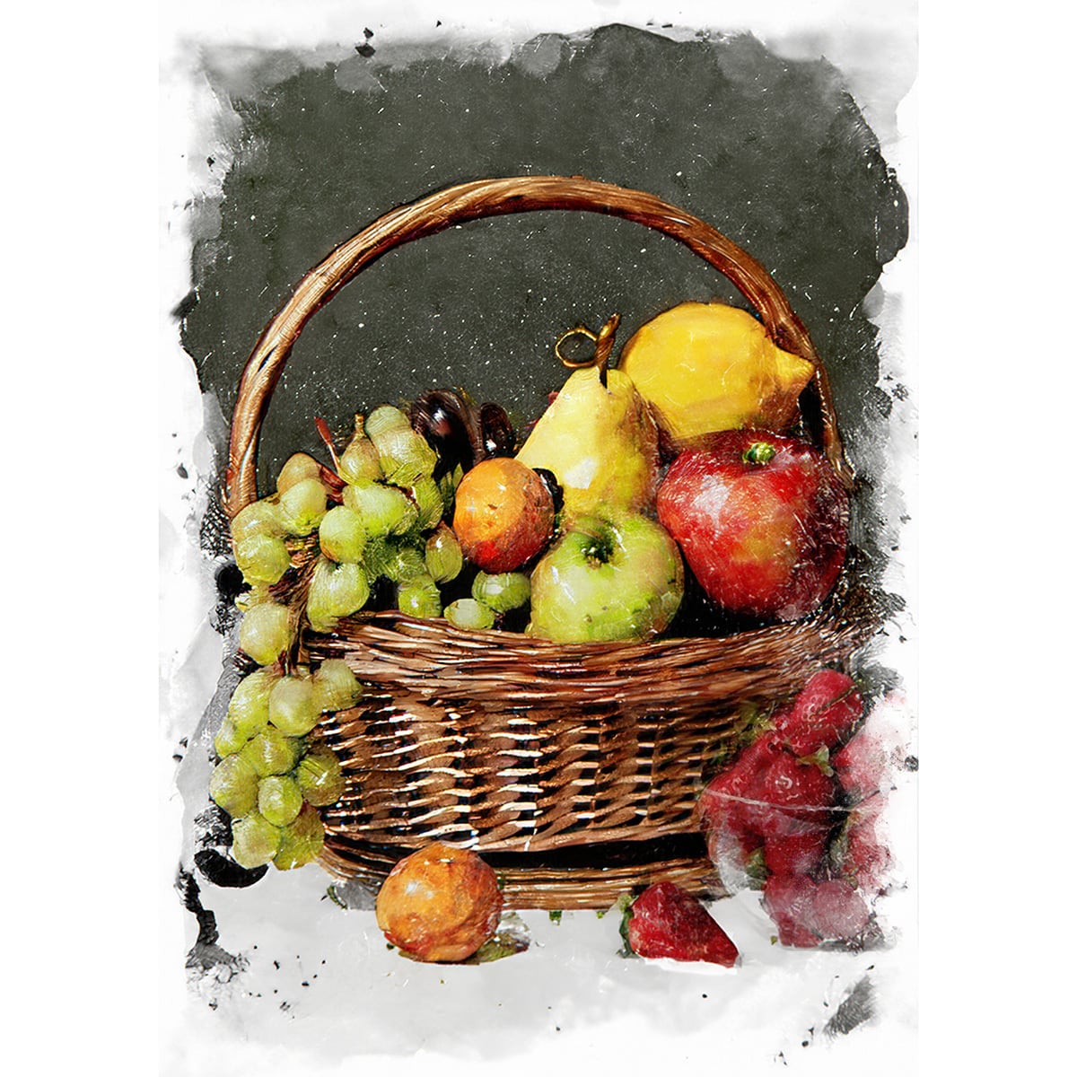 油絵 菅家令子 絵 絵画 インテリア uF6-060110 静物 果物 油絵 菅家