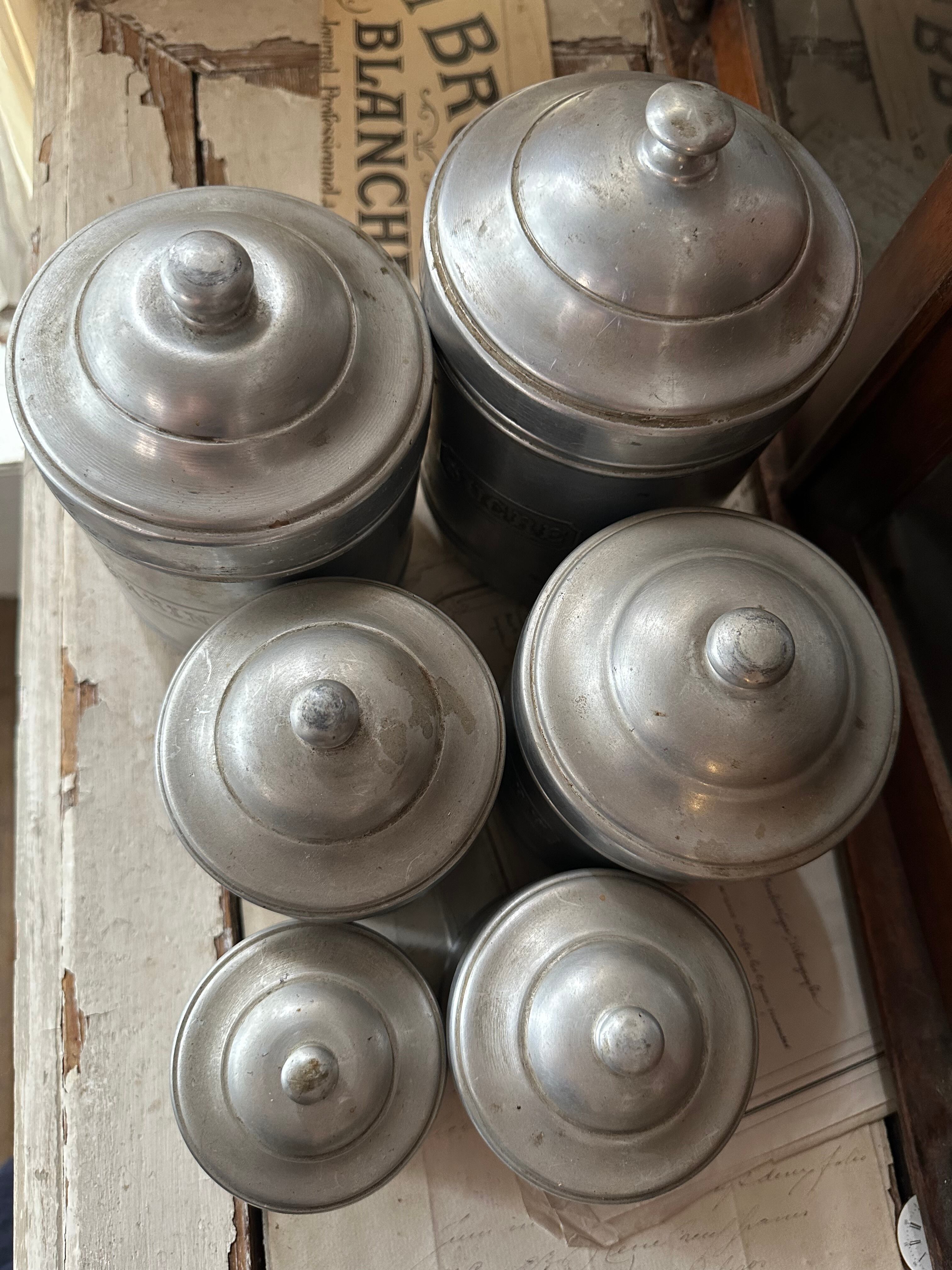 アルミキャニスター 6個SET | Brocante de La Cocotte （フランス