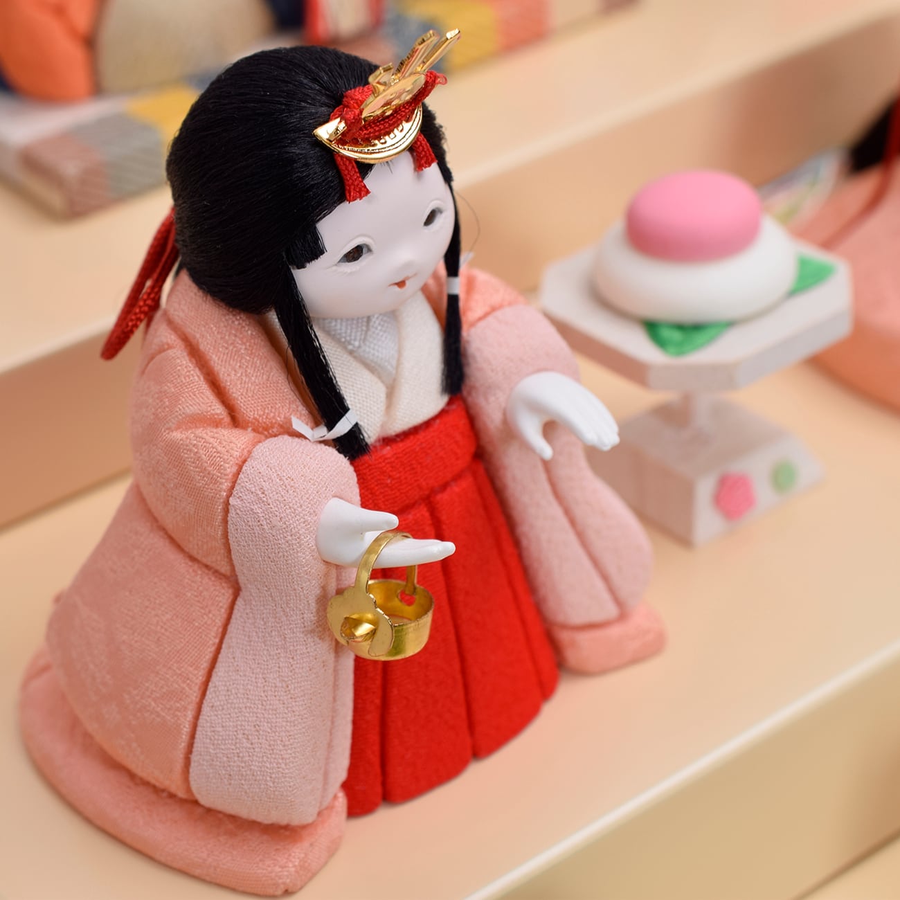 雛人形 木目込人形五人飾り【すず】おしゃれ｜モダン｜コンパクト