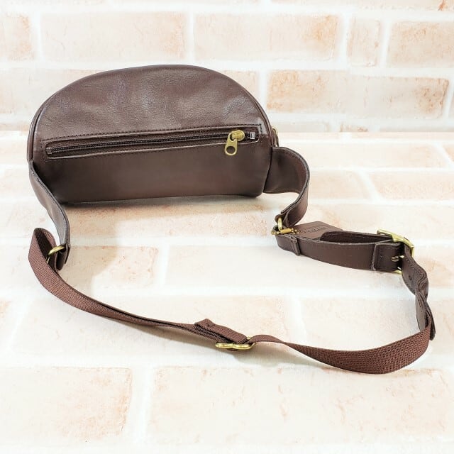 オールドコーチ ☆USA製 レザー ウエストポーチ ブラウン ボディバッグ