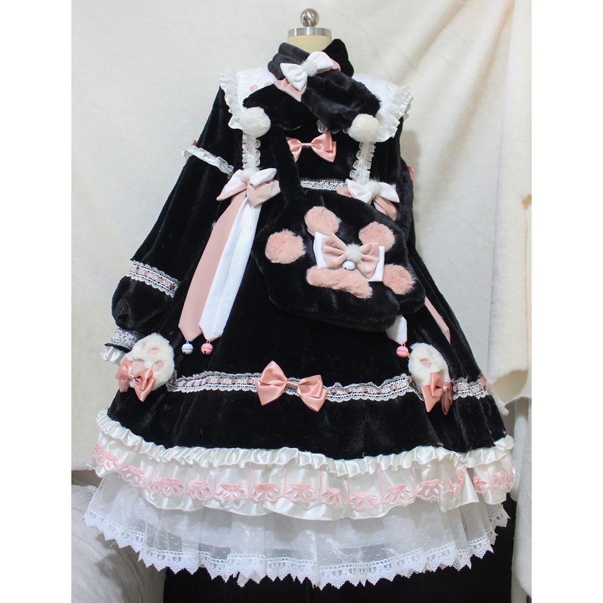 ふわふわ猫耳甘ロリワンピースセットアップ：ワンピースのみ