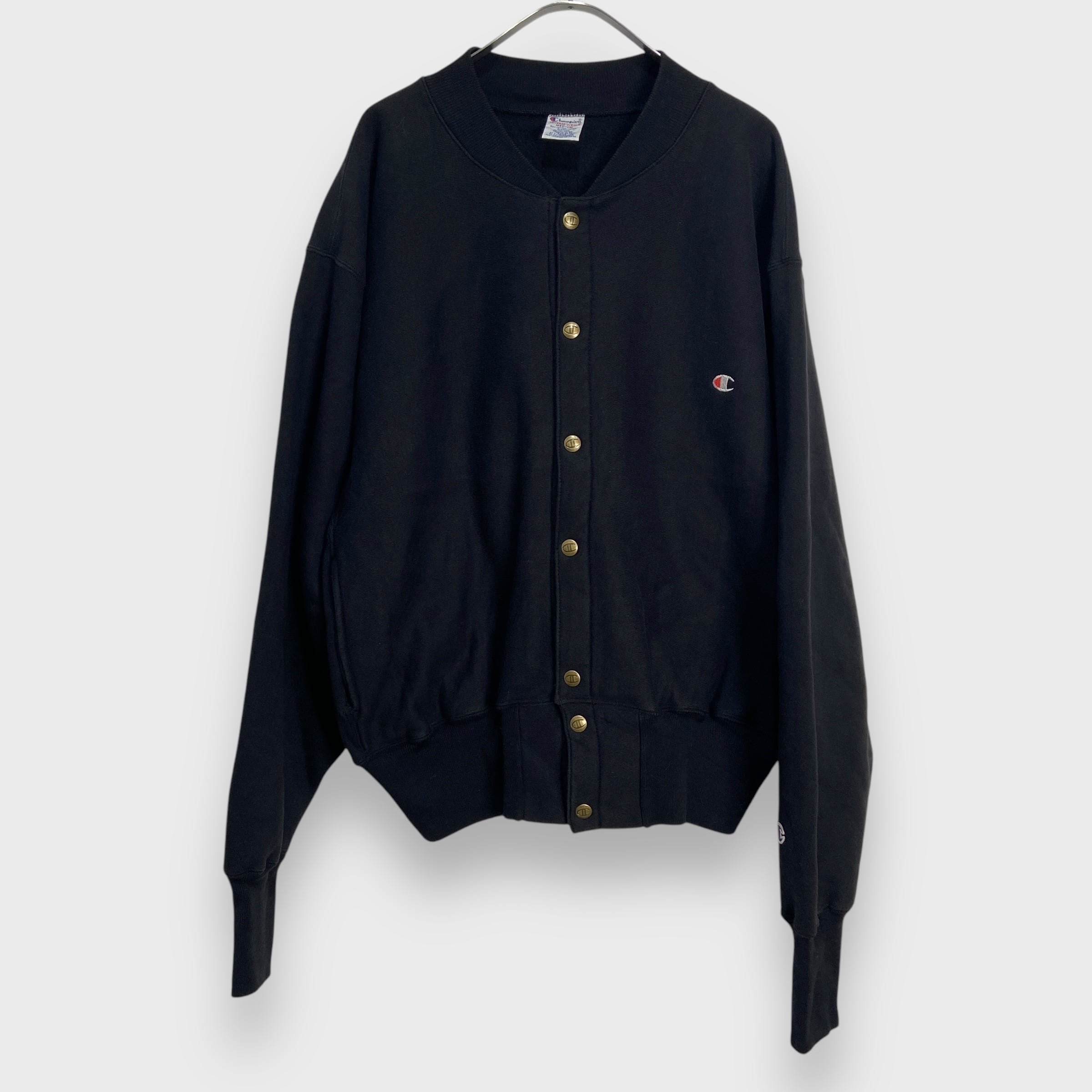90s Champion スナップボタン ブラック 黒 メキシコ製 美品 90