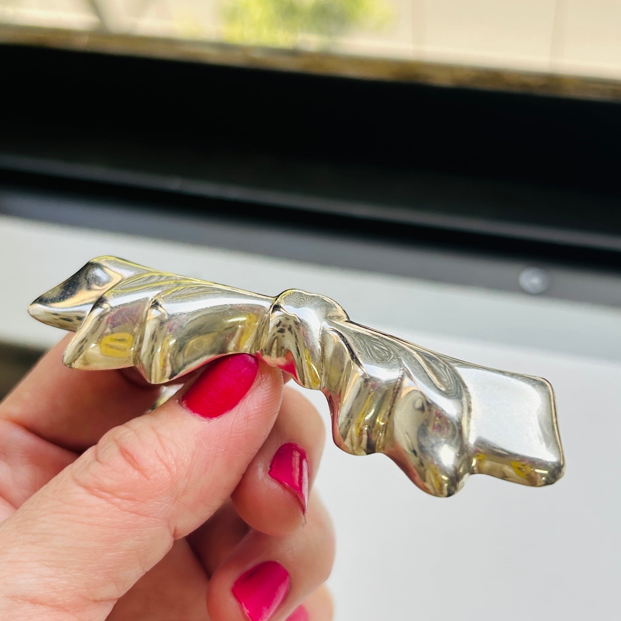 Mexico シルバー925 横長リボンブローチ | Milo Antiques & Vintage