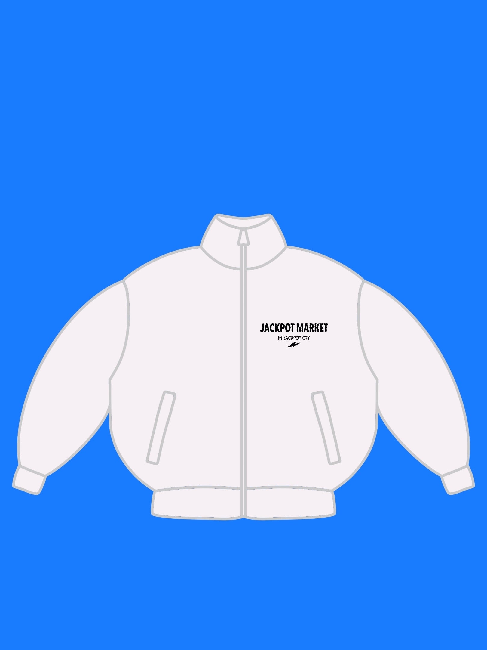 スウェットジップジャケット アッシュグレー | JACKPOT MARKET