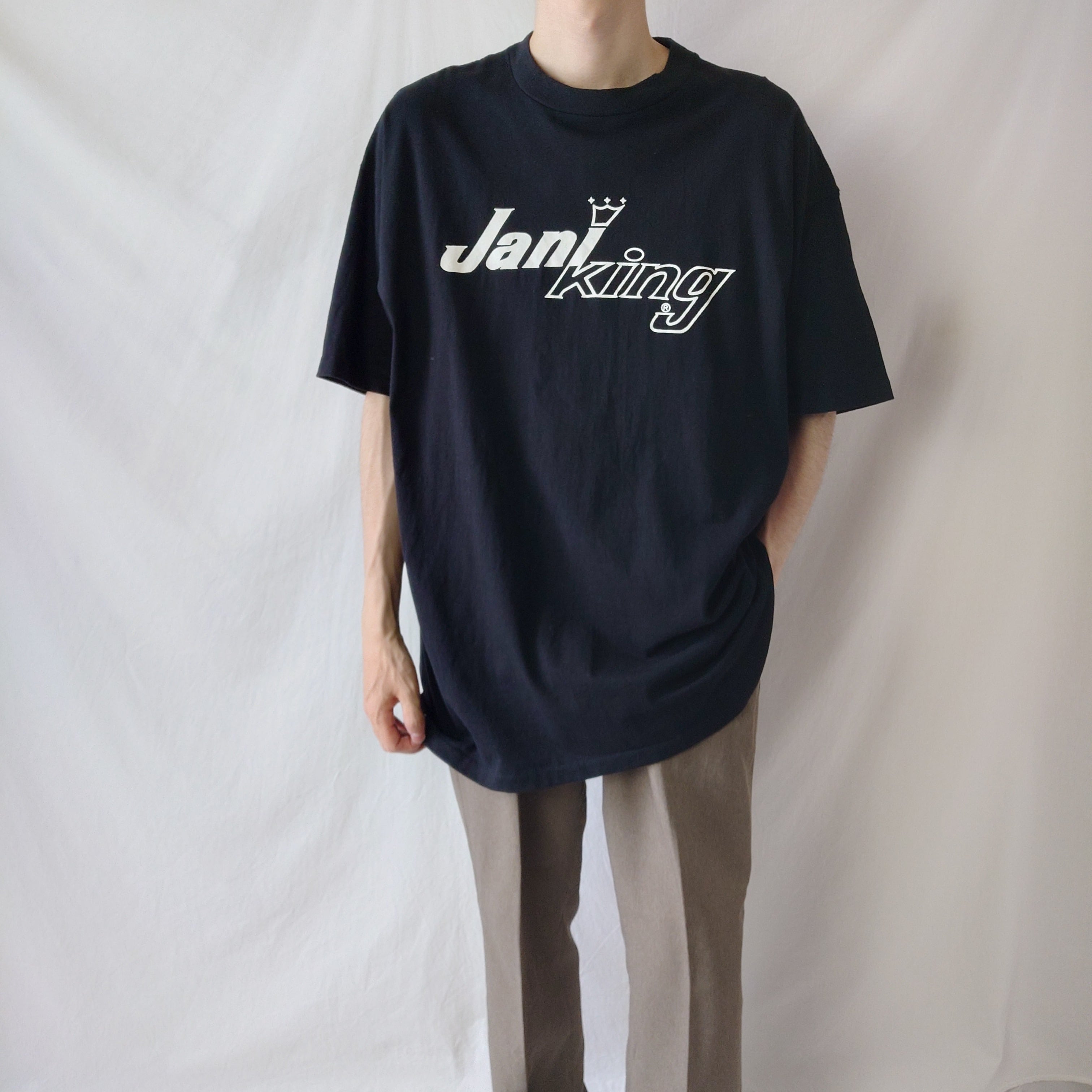 90s】anvil アンビル プリントTシャツ 黒 ブラック シングルステッチ