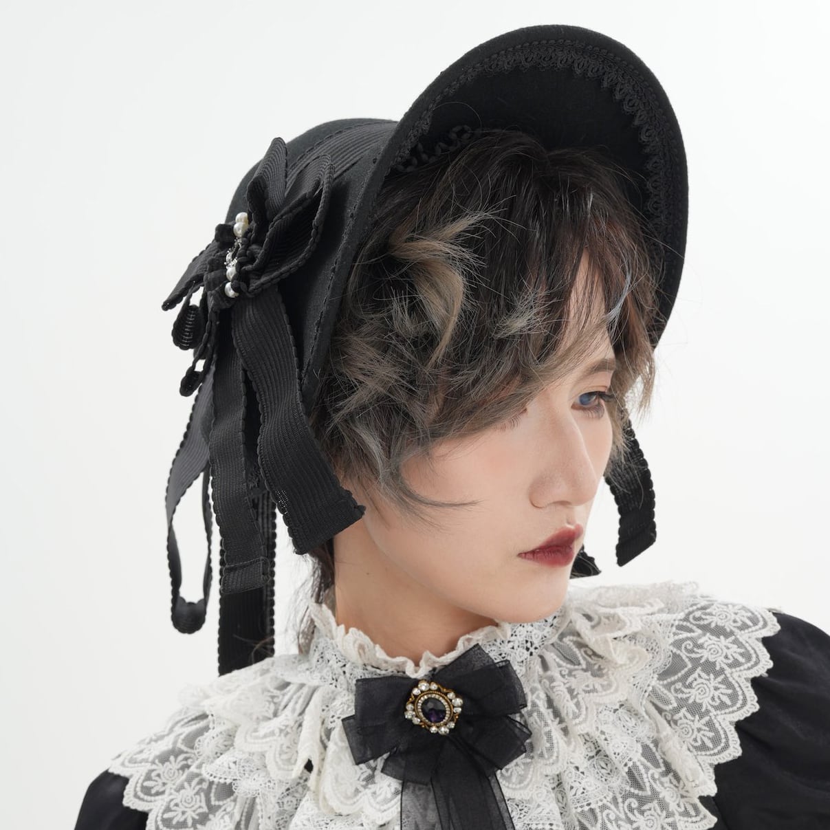 真珠の貴婦人 ボンネットハット | HoshibakoWorks