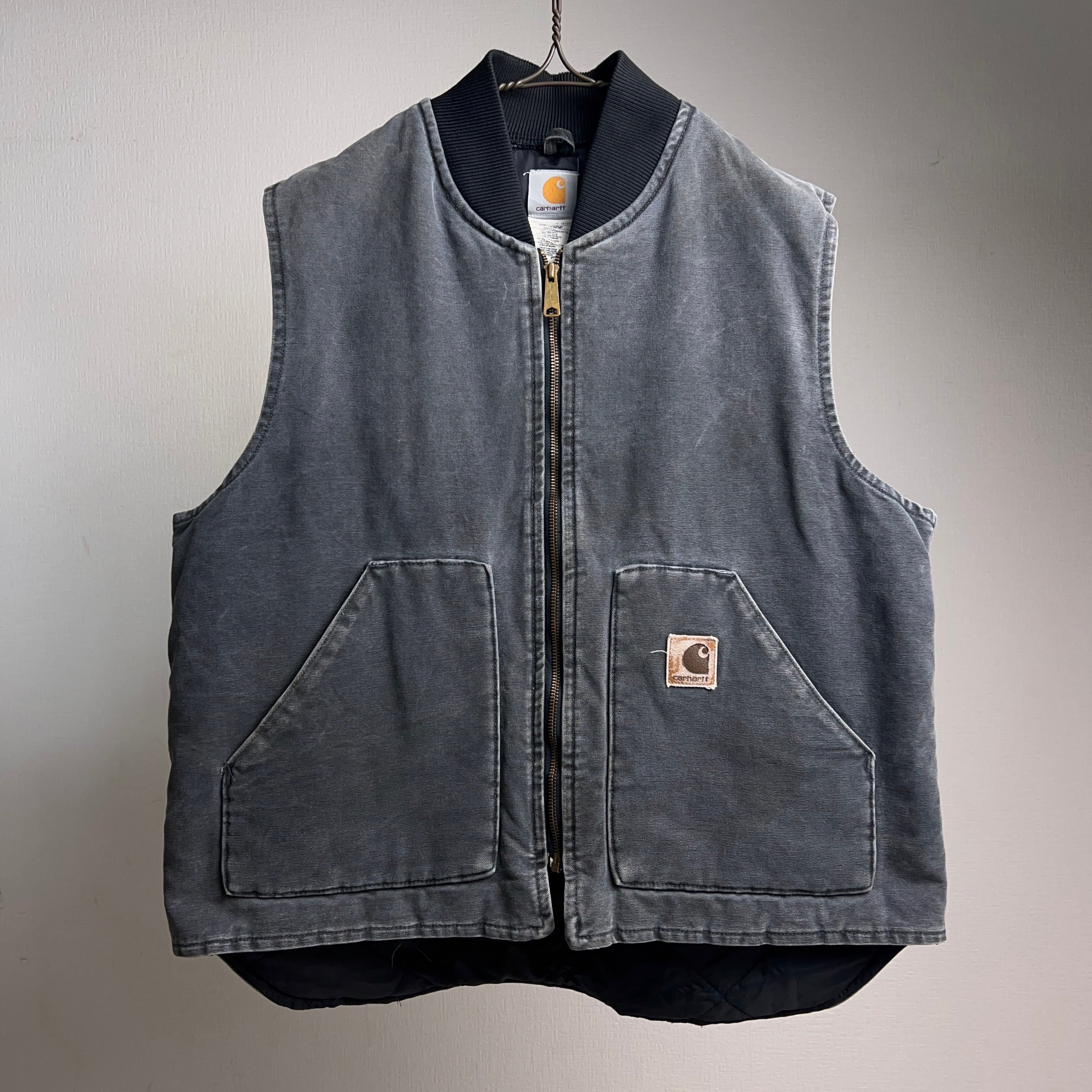 Carhartt” Duck Vest USA製 SIZE XL カーハート ダックベスト スミクロ